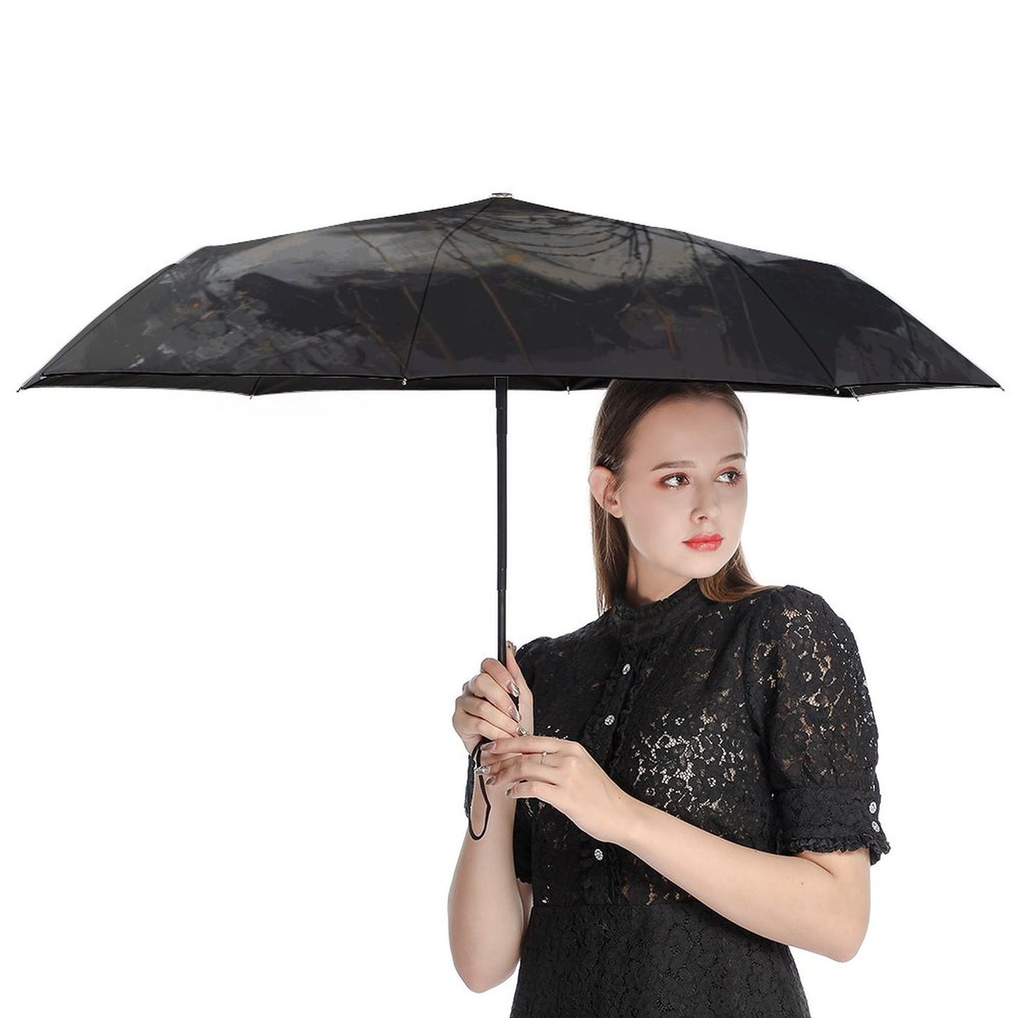 Horned Lilith Pagan Auto Umbrella with Printed Pattern Outside ZYS03-8K