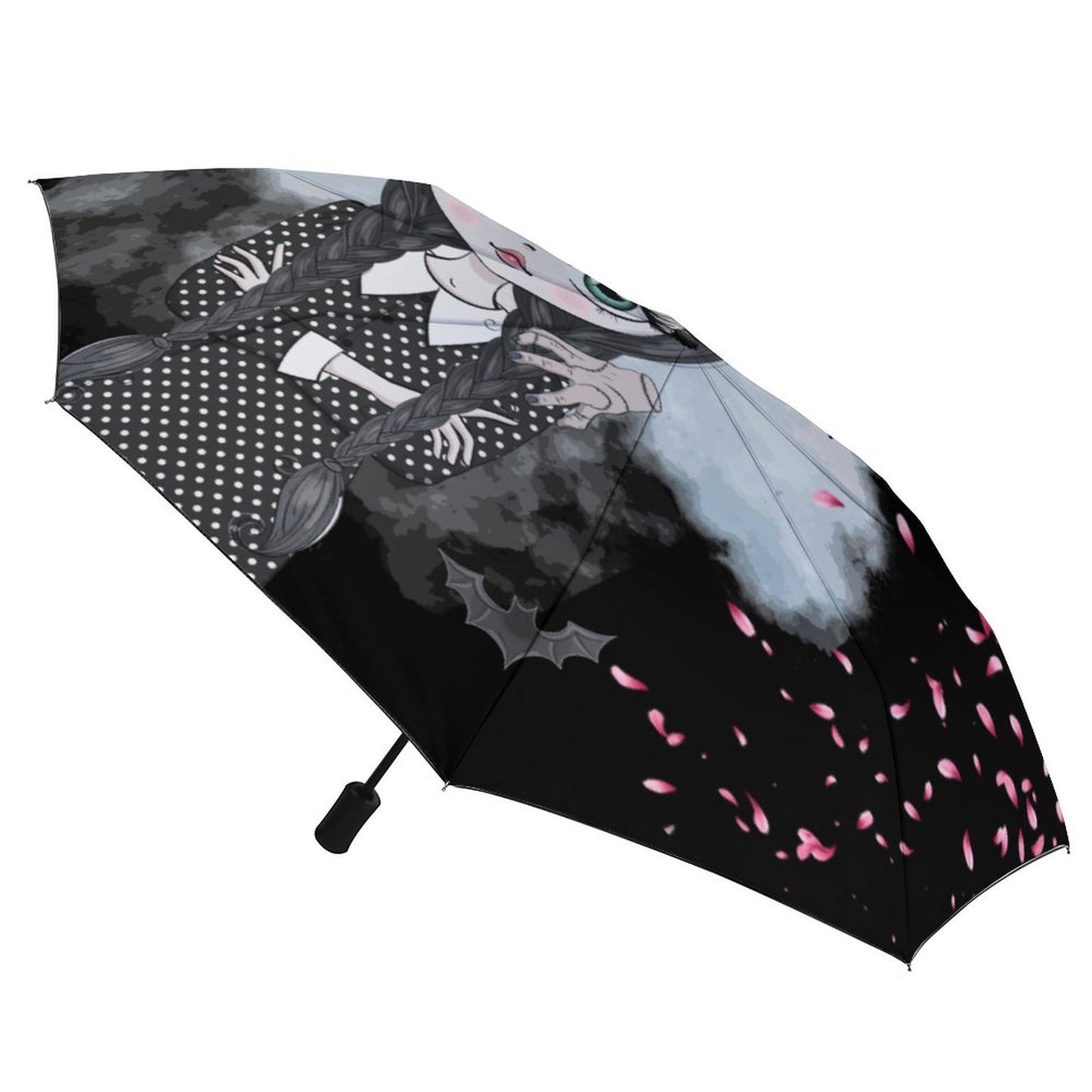 Wednesday Adams Auto Umbrella with Printed Pattern Outside ZYS03-8K