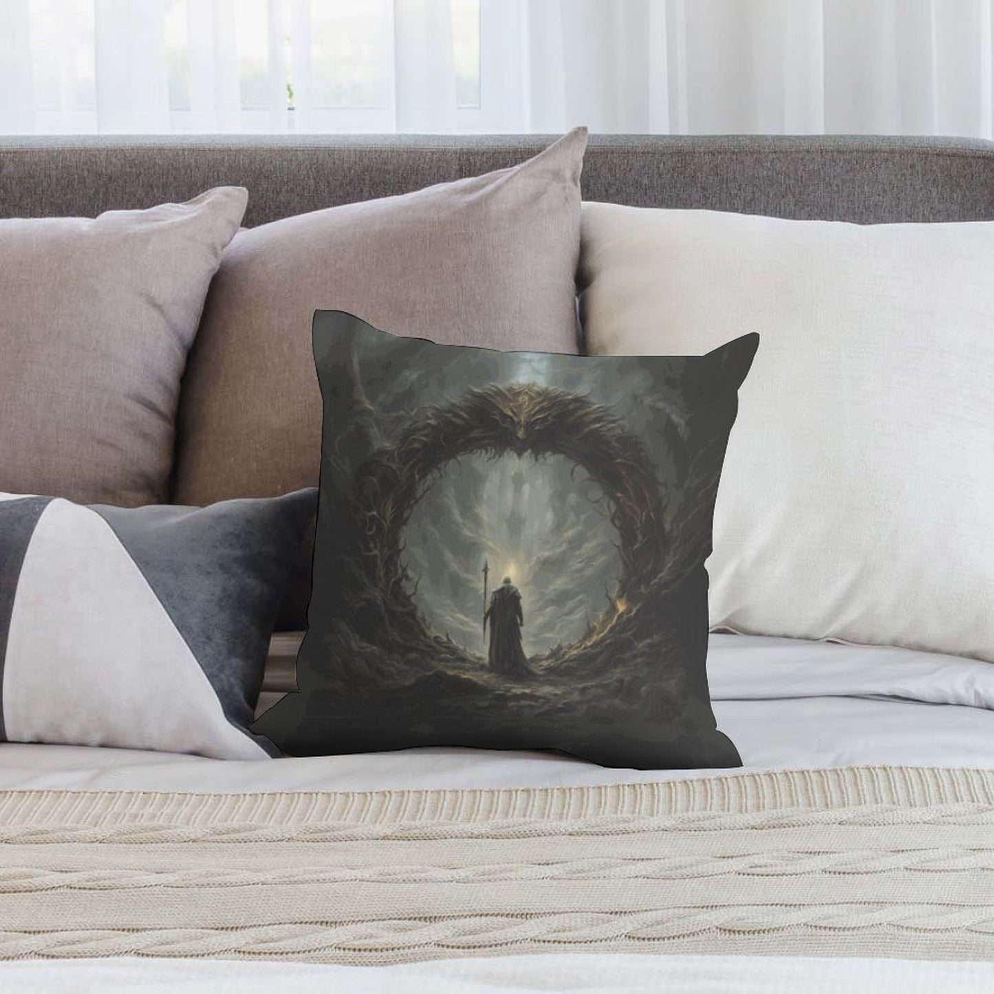 Elden Ring Gamer Plush Throw Pillow Cover: Dark Souls, Dragon Age Merch
