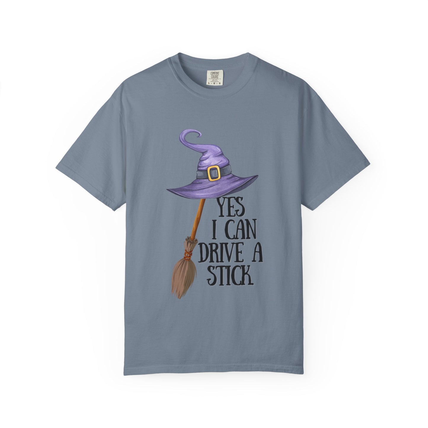 Whimsical Halloween T-Shirt | Yes I Can Drive A Stick | Fun Gift for Halloween, Unisex Tee, Fall Celebrations, Costume Party, Witchy Vibes