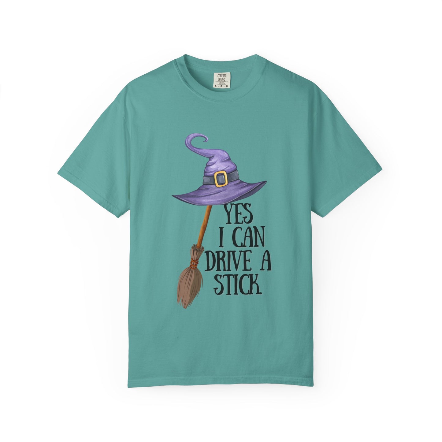 Whimsical Halloween T-Shirt | Yes I Can Drive A Stick | Fun Gift for Halloween, Unisex Tee, Fall Celebrations, Costume Party, Witchy Vibes