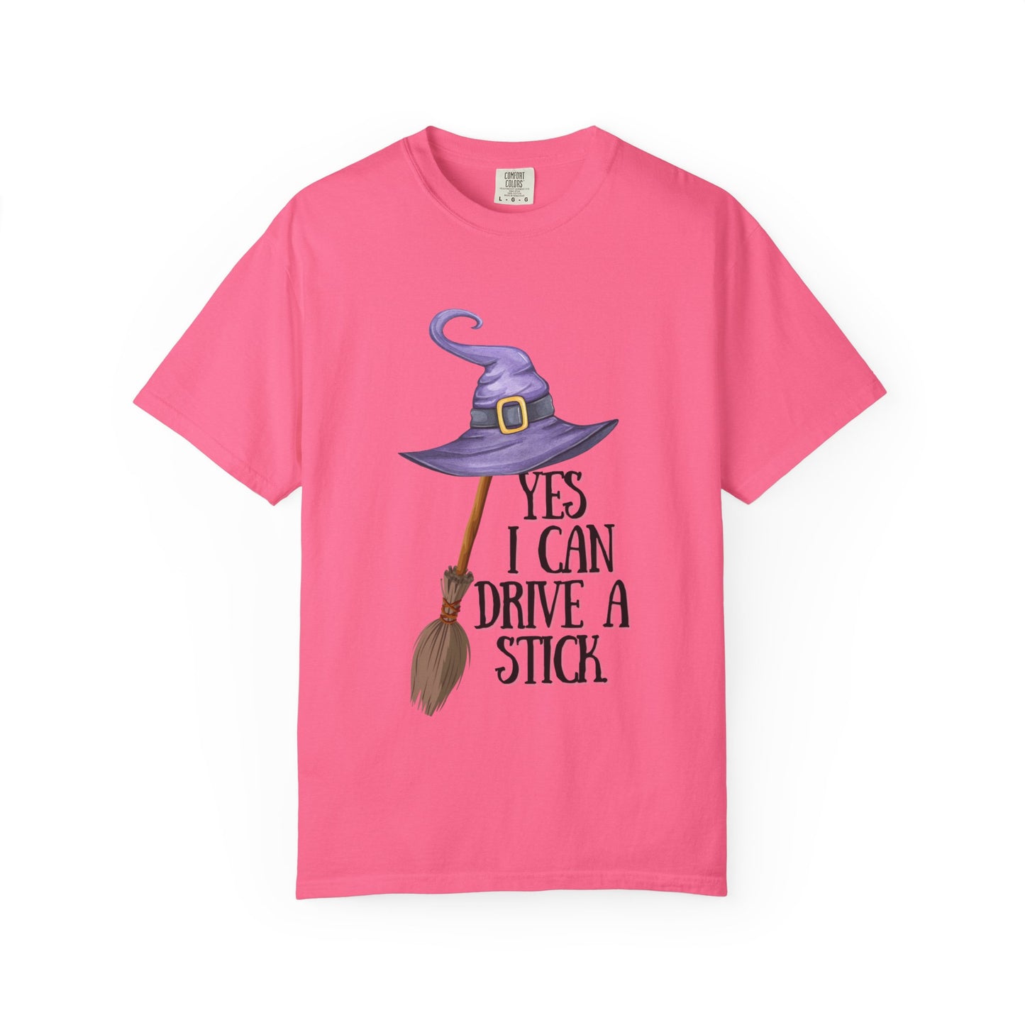 Whimsical Halloween T-Shirt | Yes I Can Drive A Stick | Fun Gift for Halloween, Unisex Tee, Fall Celebrations, Costume Party, Witchy Vibes