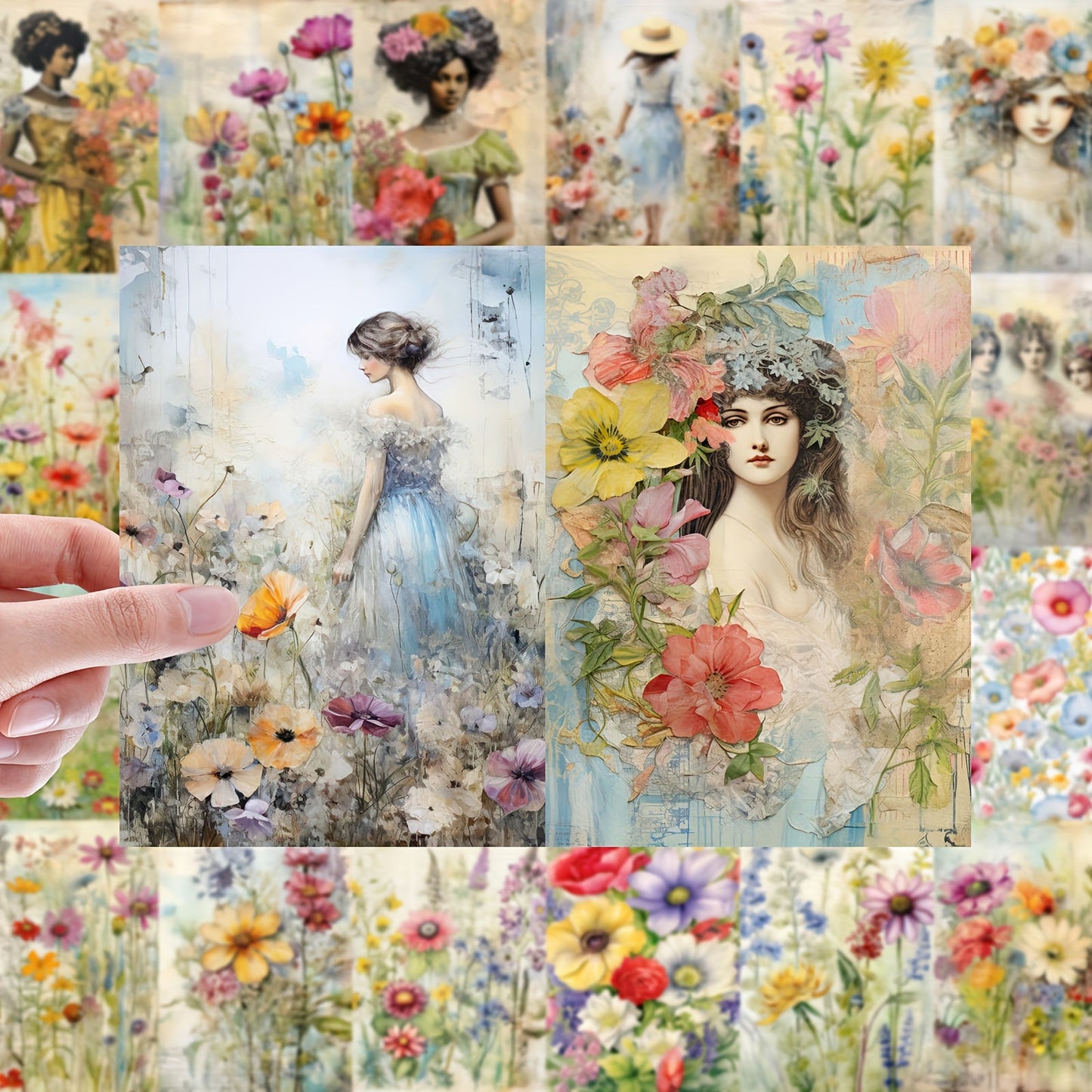 12 Vintage Pastoral Fairy Postcards: Perfect for Bullet Journals, Crafts, and Decorating