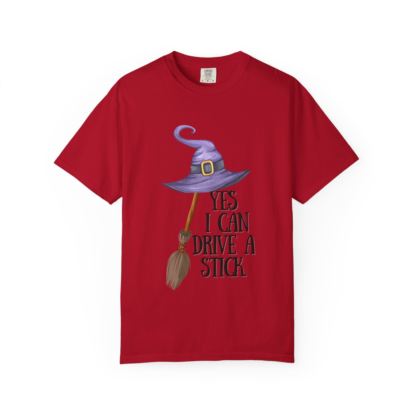 Whimsical Halloween T-Shirt | Yes I Can Drive A Stick | Fun Gift for Halloween, Unisex Tee, Fall Celebrations, Costume Party, Witchy Vibes