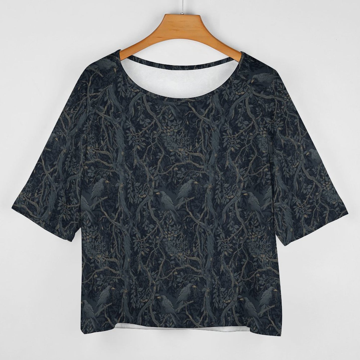 180gsm Women’s Off the Shoulder Half-Sleeve T-shirt BAT (All-Over Printing)