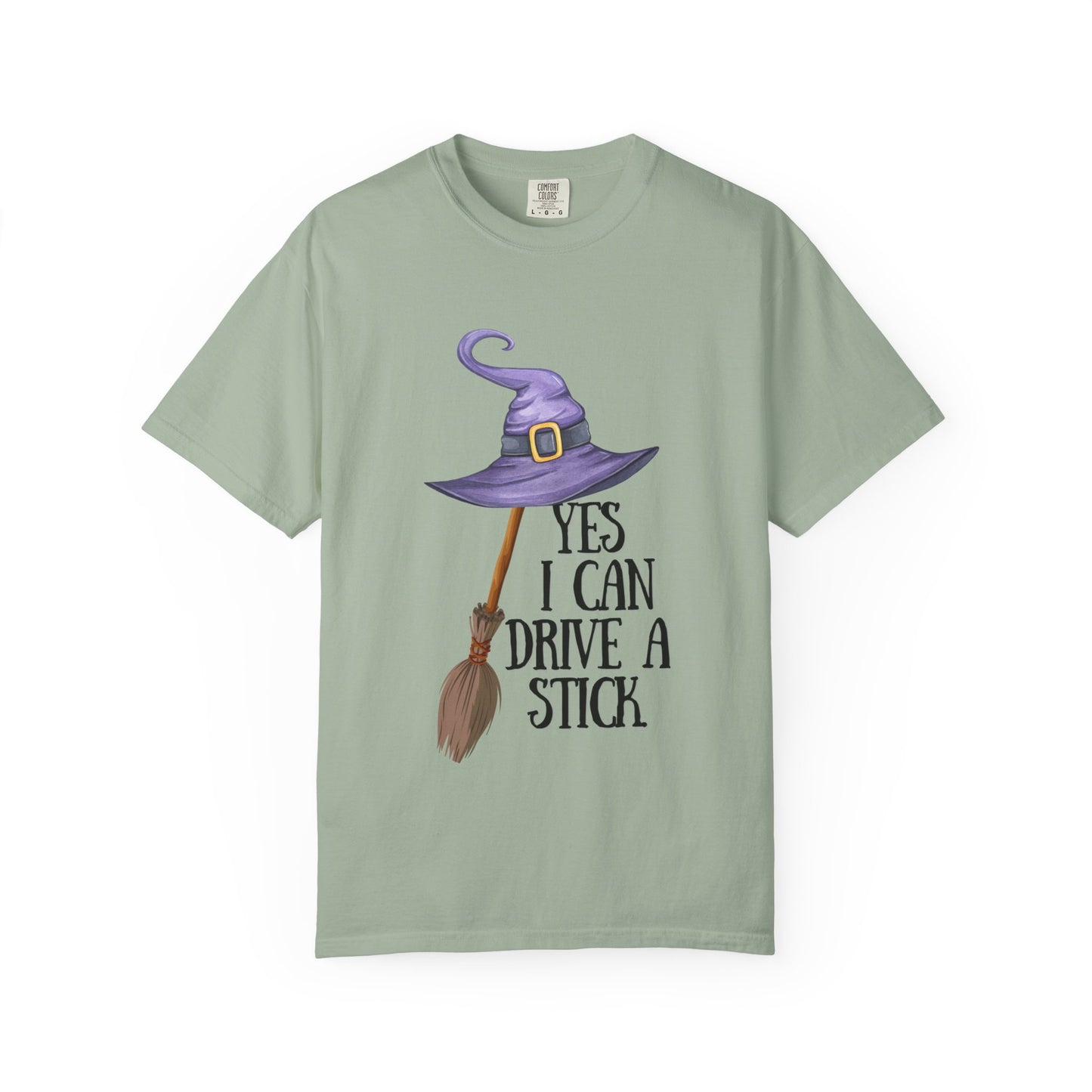 Whimsical Halloween T-Shirt | Yes I Can Drive A Stick | Fun Gift for Halloween, Unisex Tee, Fall Celebrations, Costume Party, Witchy Vibes