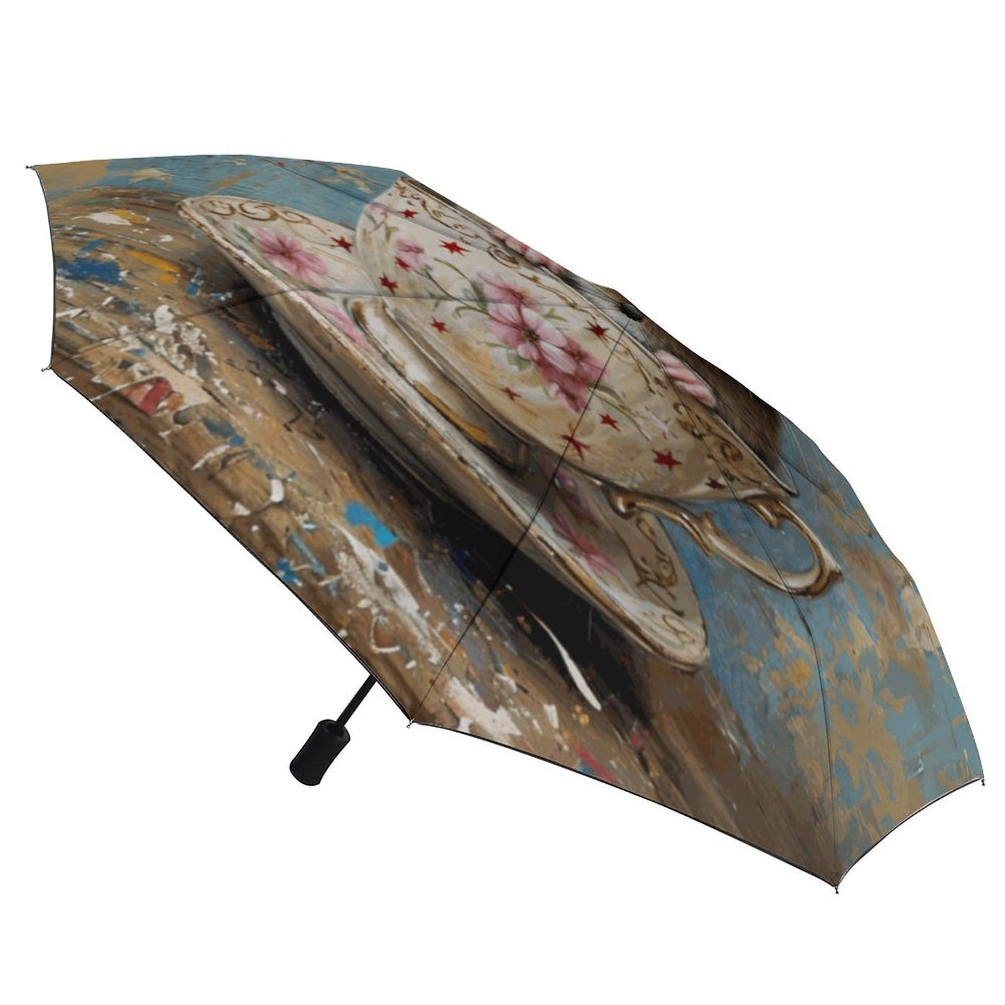 Teacup Mouse Auto Umbrella with Printed Pattern Outside ZYS03-8K