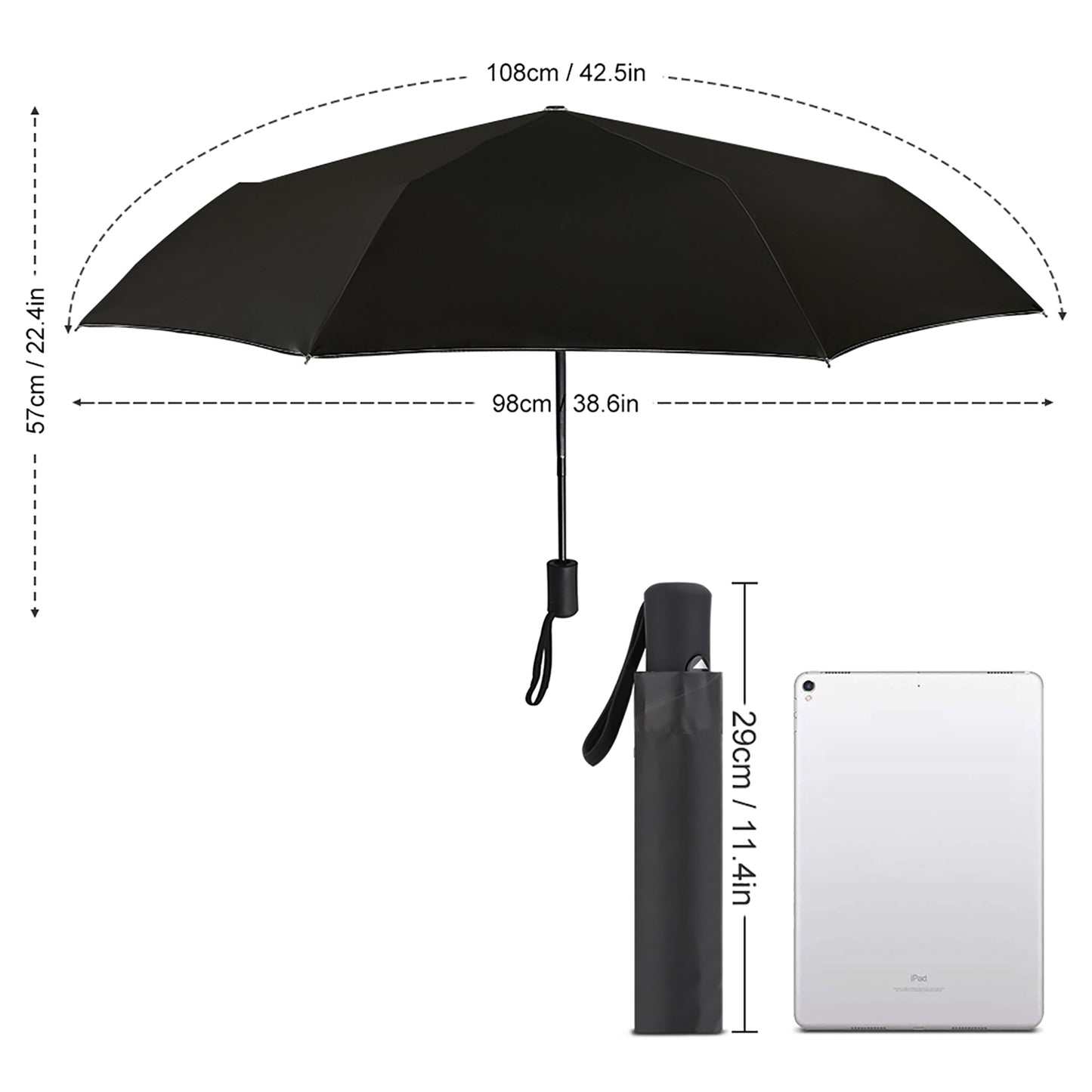 Midnight Crows Automatic Umbrella Inside Pattern ZYS06-8K