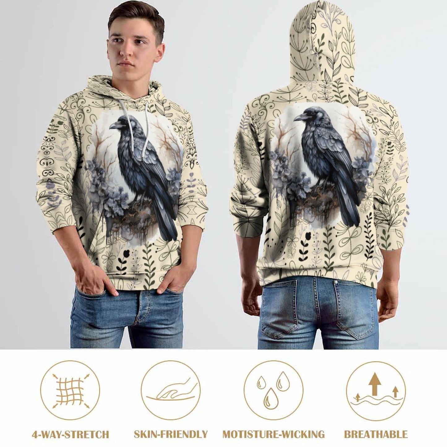 230gsm Hoodie for Women with Double-layer Cap (All-Over Printing)