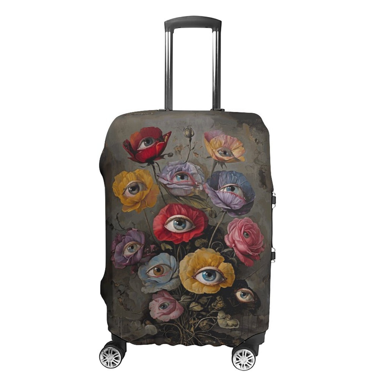 Human Eyes Floral Secure and Stylish Luggage Covers
