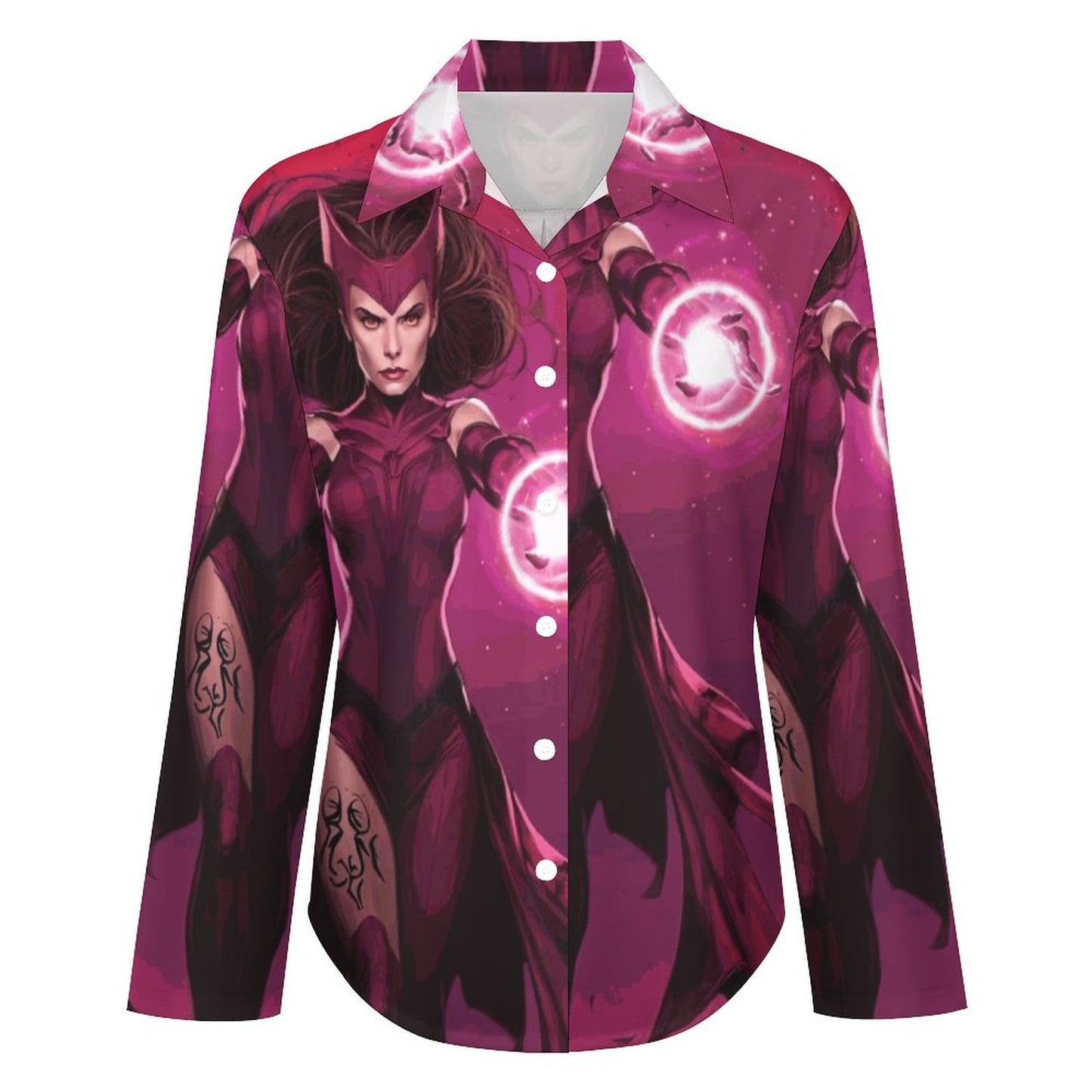 Scarlet Witch Women's Irregular Shirt B648 (All-Over Printing)