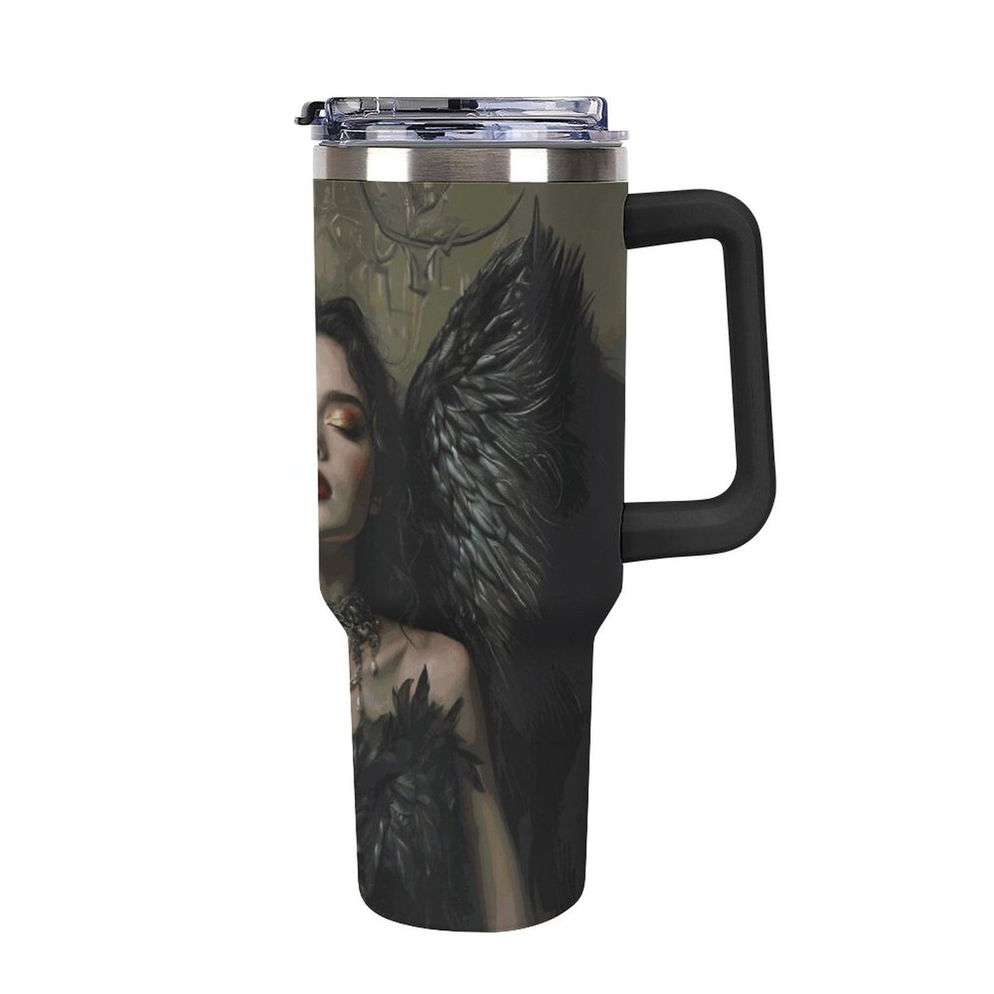 Lilith Dark Goddess 40oz Insulated Tumbler with Handle and Straw