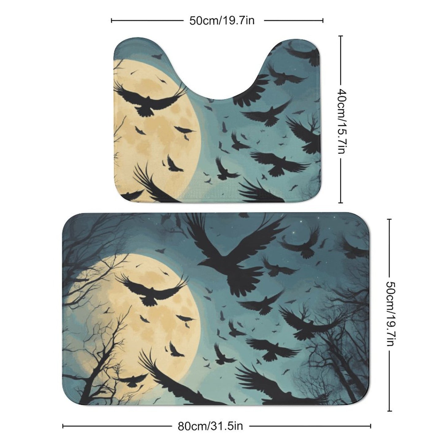 Coral Velvet Floor Mat Set of 2-19.7"x31.5"