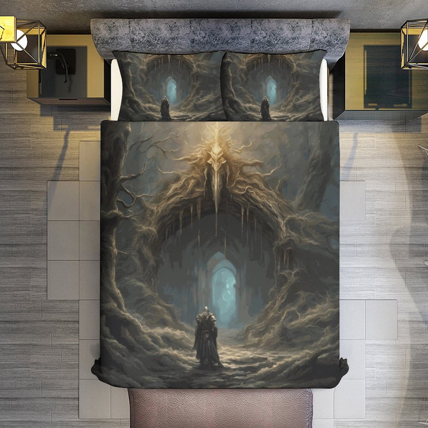 Elden Ring Warrior 3-Piece Bedding Set- Queen, gaming gift, goblincore decor