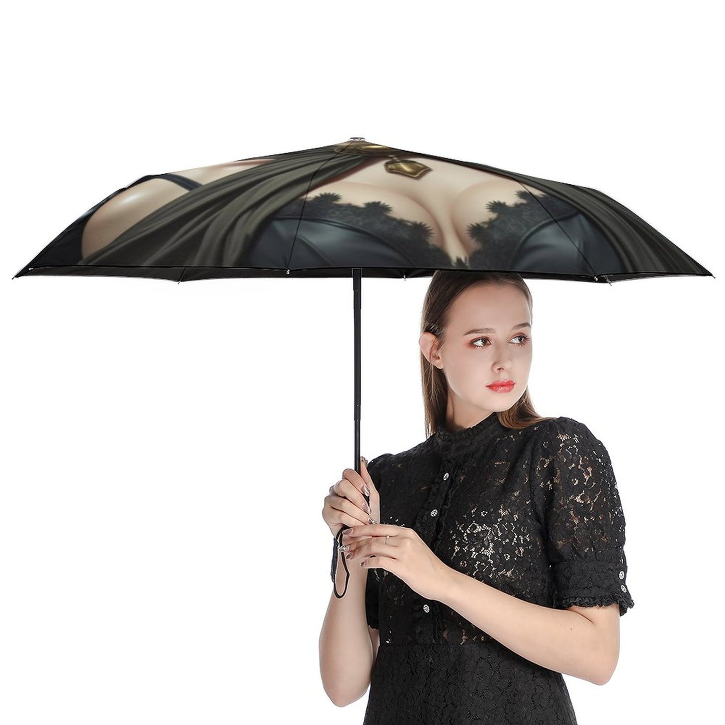 Mighty Hectate Auto Umbrella with Printed Pattern Outside ZYS03-8K