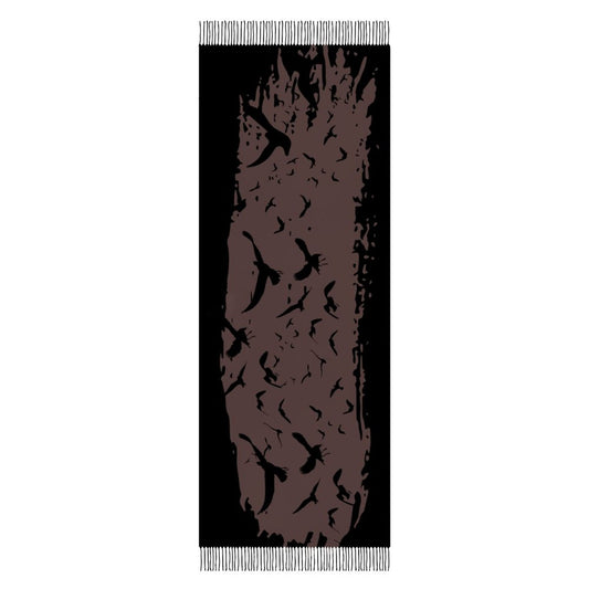 French Roast Cashmere-like Tassel Scarf (All-Over Printing)