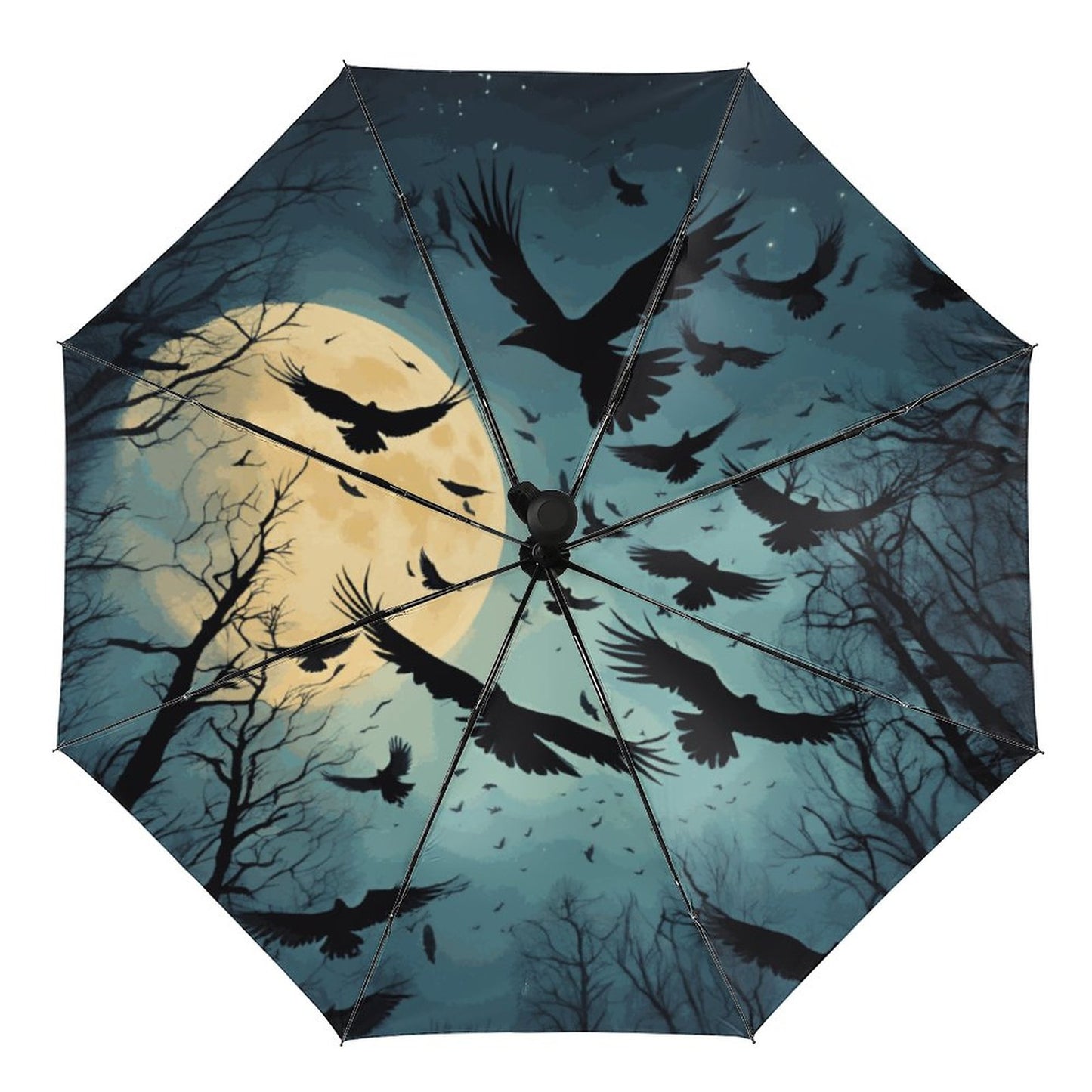 Midnight Crows Automatic Umbrella Inside Pattern ZYS06-8K
