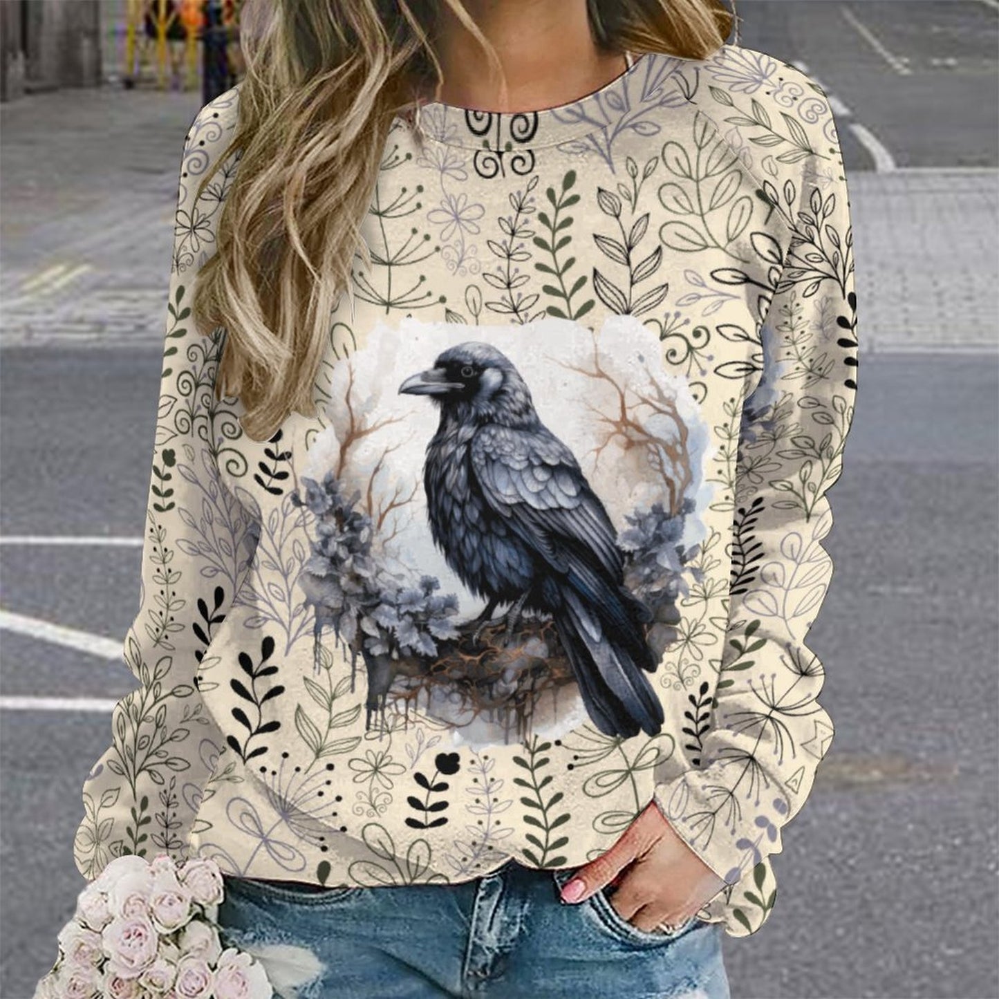 Crows Nest 280gsm Custom Sweatshirt Designs Raglan Style RHDEC2 (All-Over Printing)