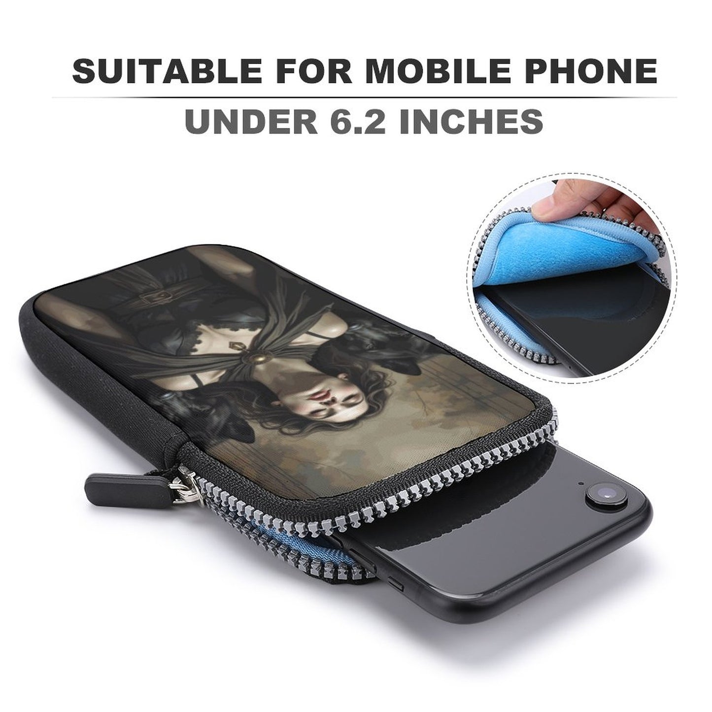 Hectate with Her Wolves Cell Phone Crossbody Pouch