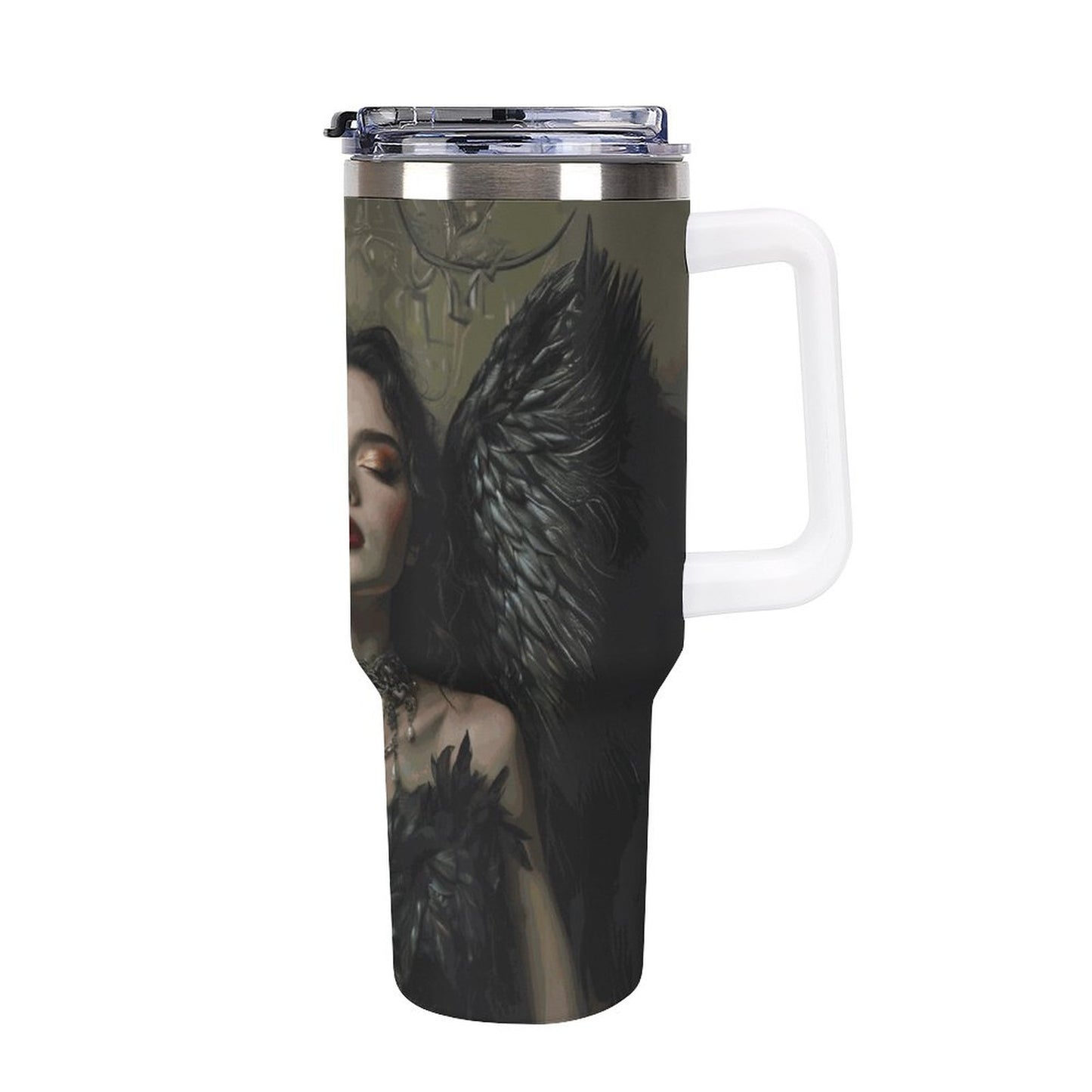 Lilith Dark Goddess 40oz Insulated Tumbler with Handle and Straw