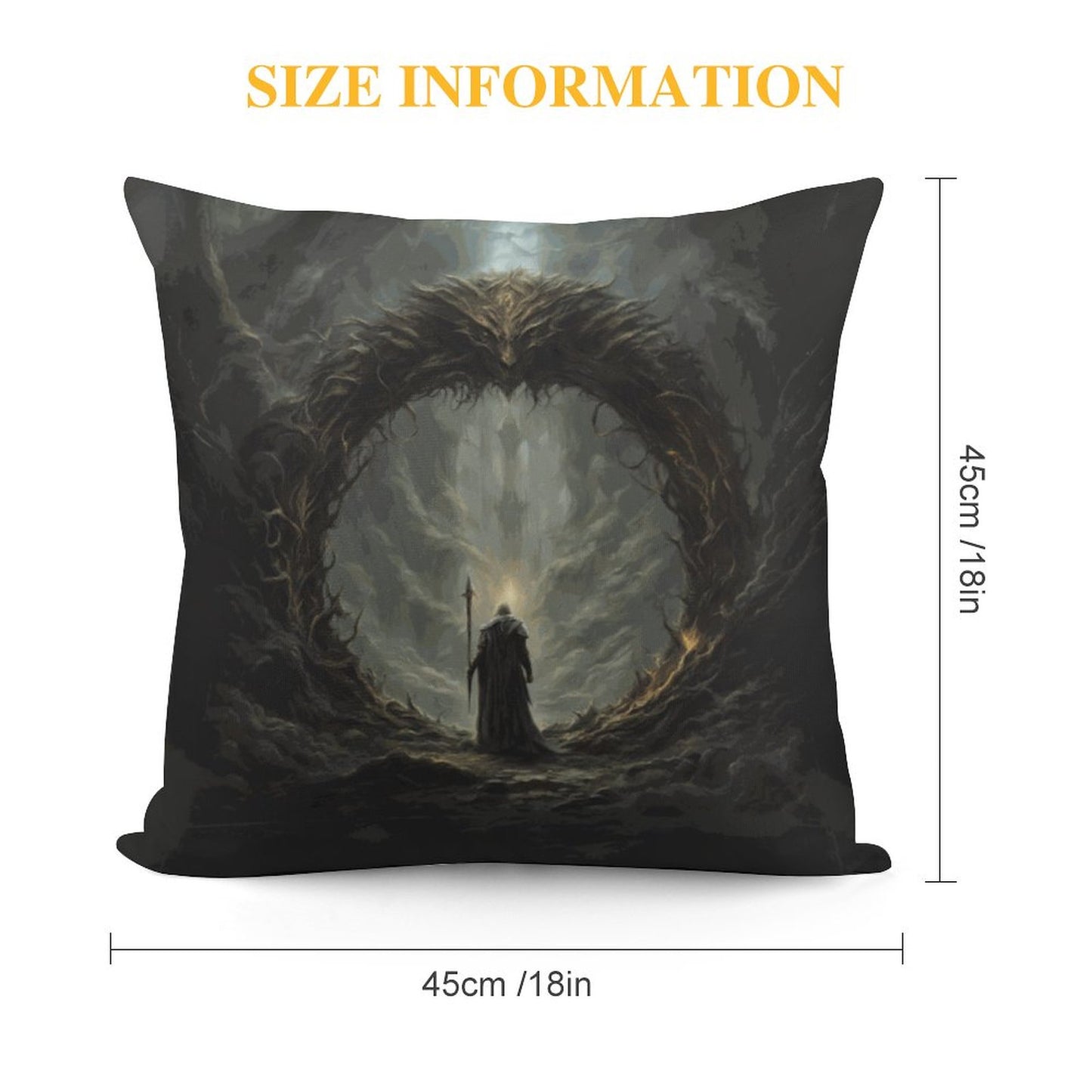 Elden Ring Gamer Plush Throw Pillow Cover: Dark Souls, Dragon Age Merch