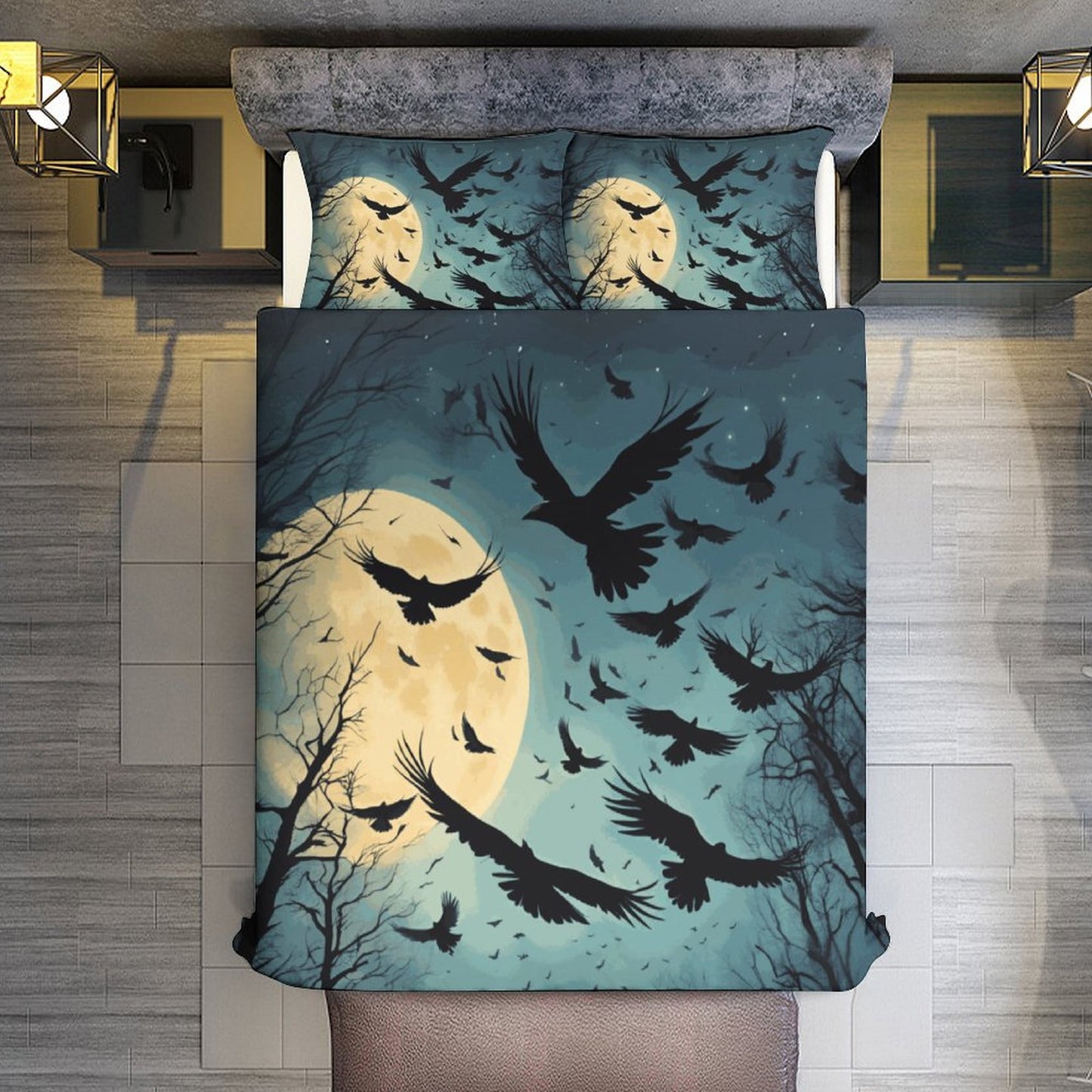 3-Piece Bedding Set-102"x90"/ 259x229cm (Dual-sided Printing)