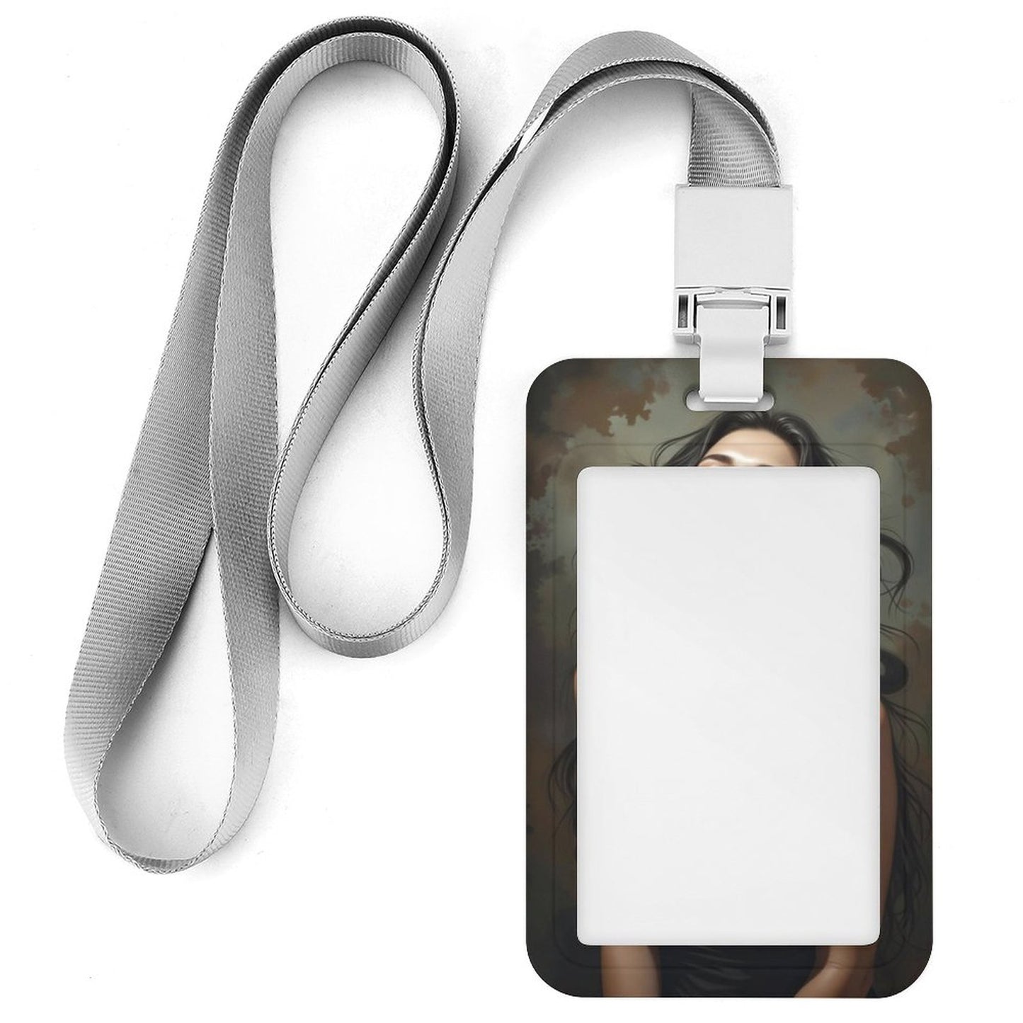 Lilith with snakes Vertical ID Badge Holder