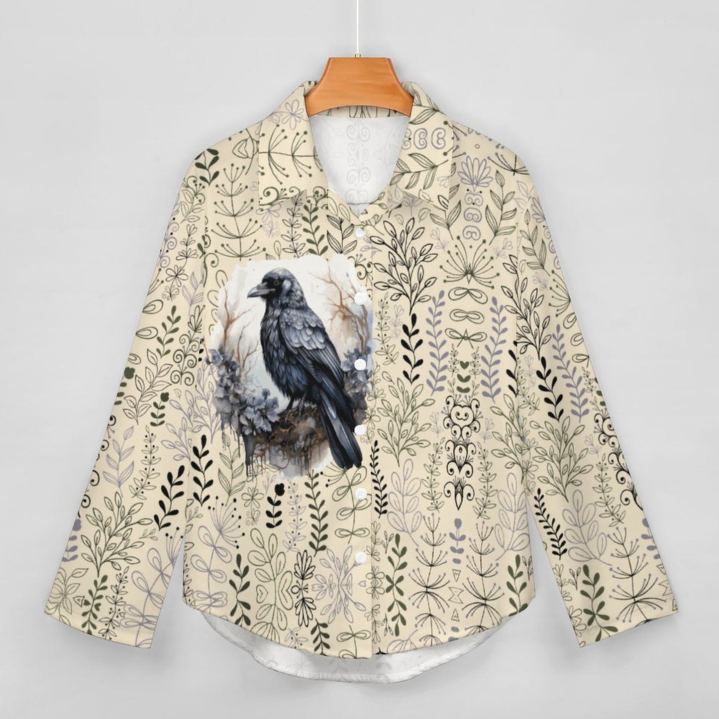Asymmetrical Hem Shirt B648(All-Over Printing)