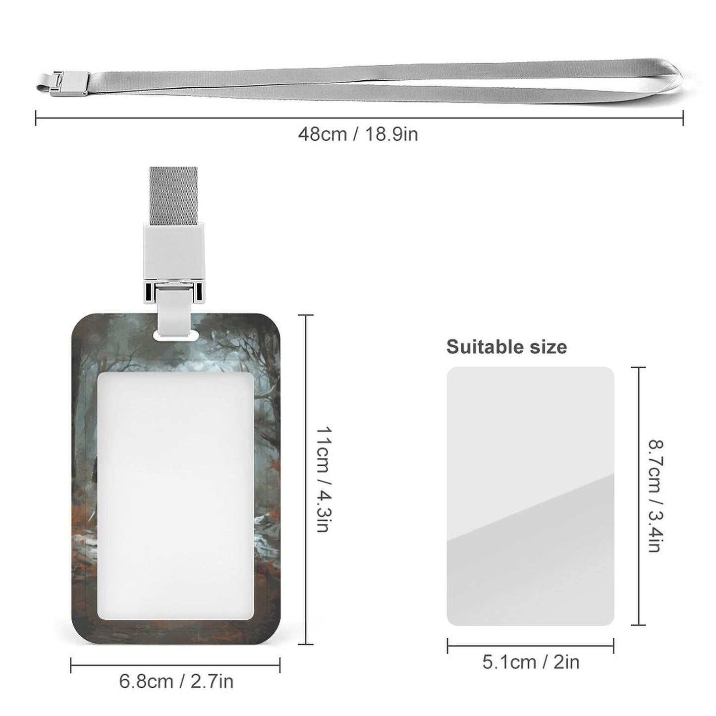 Aelin and Stag Vertical ID Badge Holder
