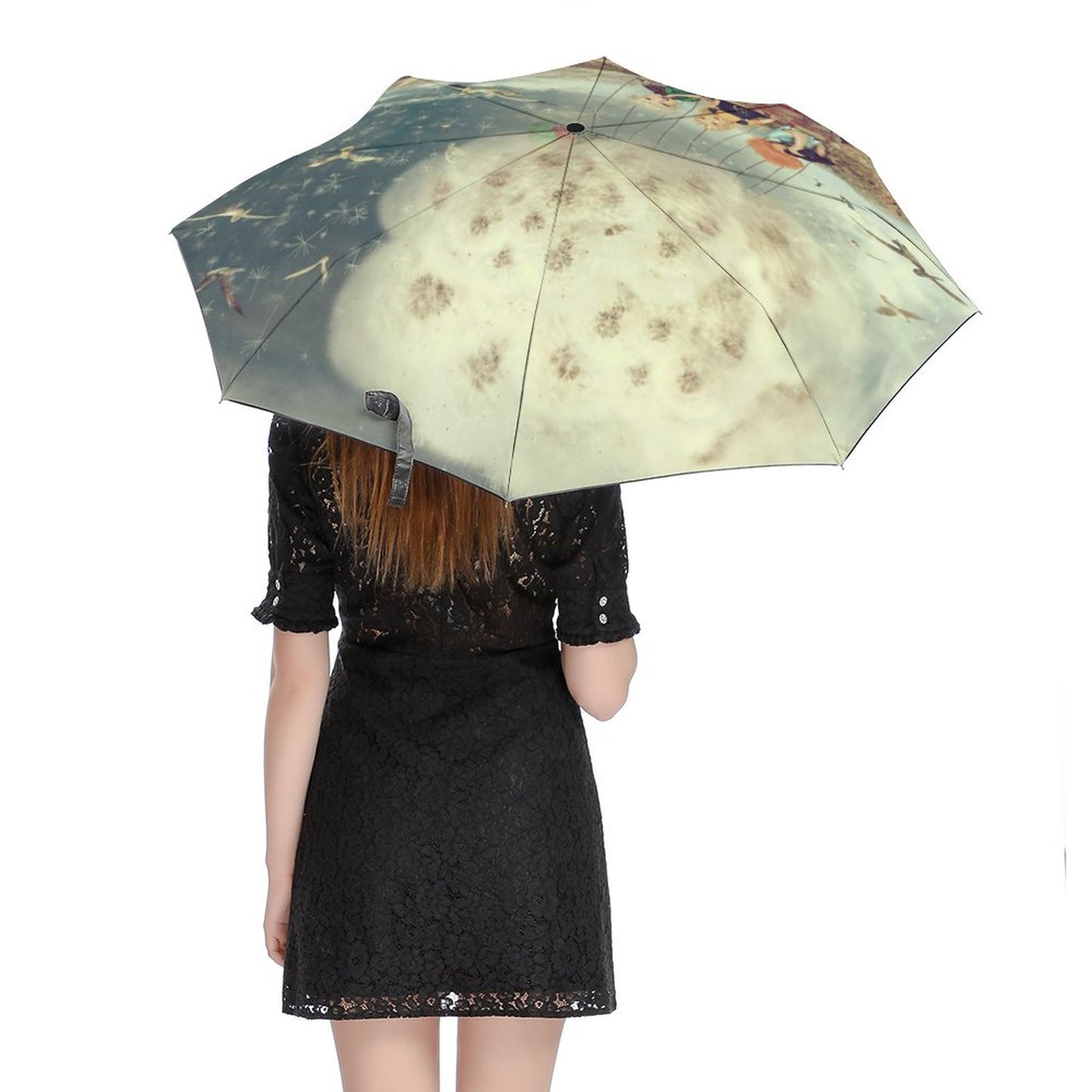 Whimsi ladies Auto Umbrella with Printed Pattern Outside ZYS03-8K