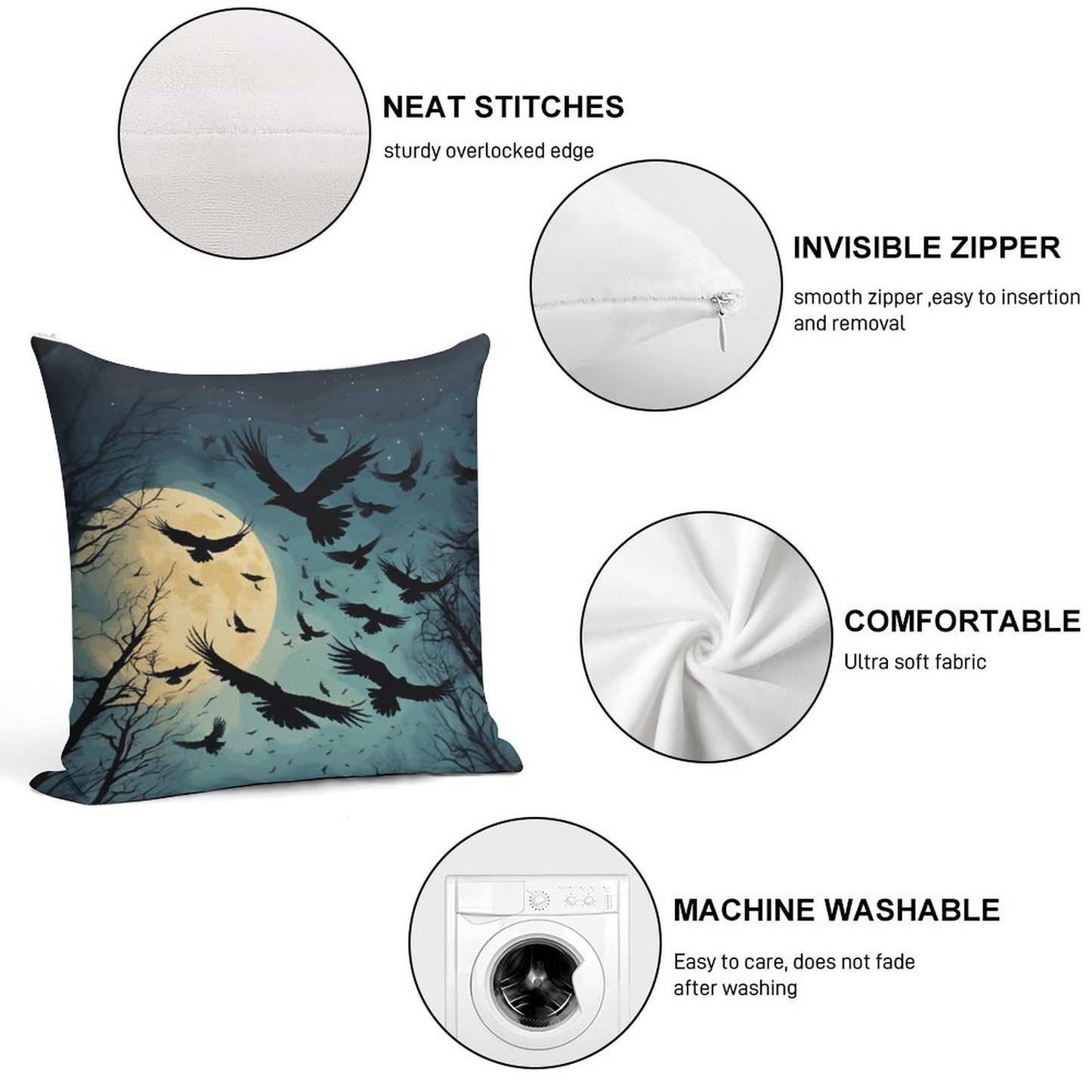 US Shipment-Ultra-soft Pillowcase-18"×18"/46x46cm