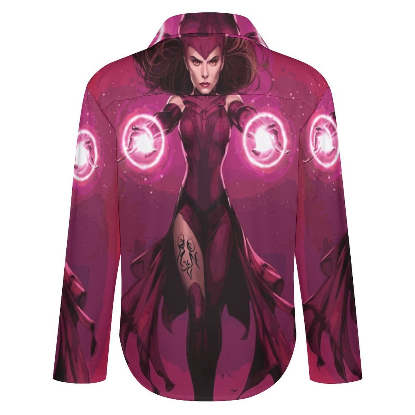 Scarlet Witch Women's Irregular Shirt B648 (All-Over Printing)