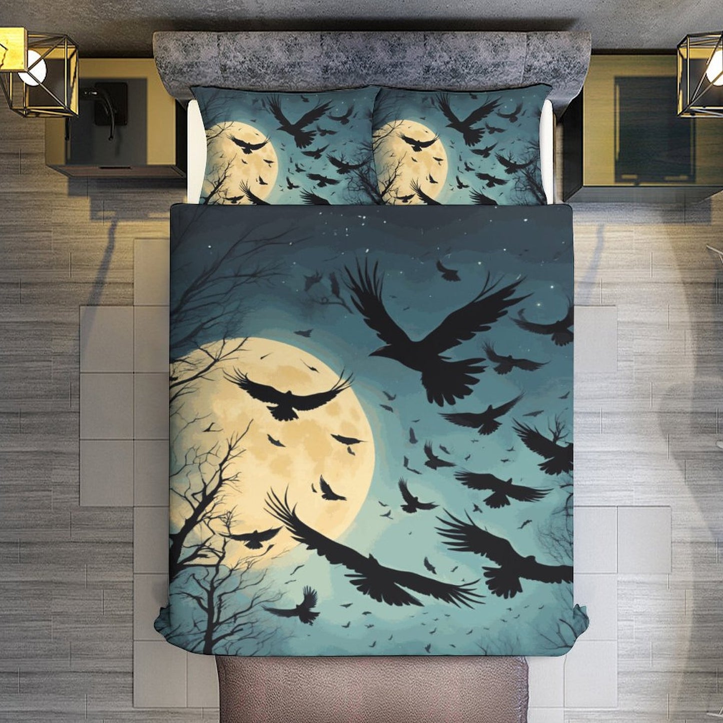 3-Piece Bedding Set-86"×70"/ 218×177cm (Dual-sidede Printing)