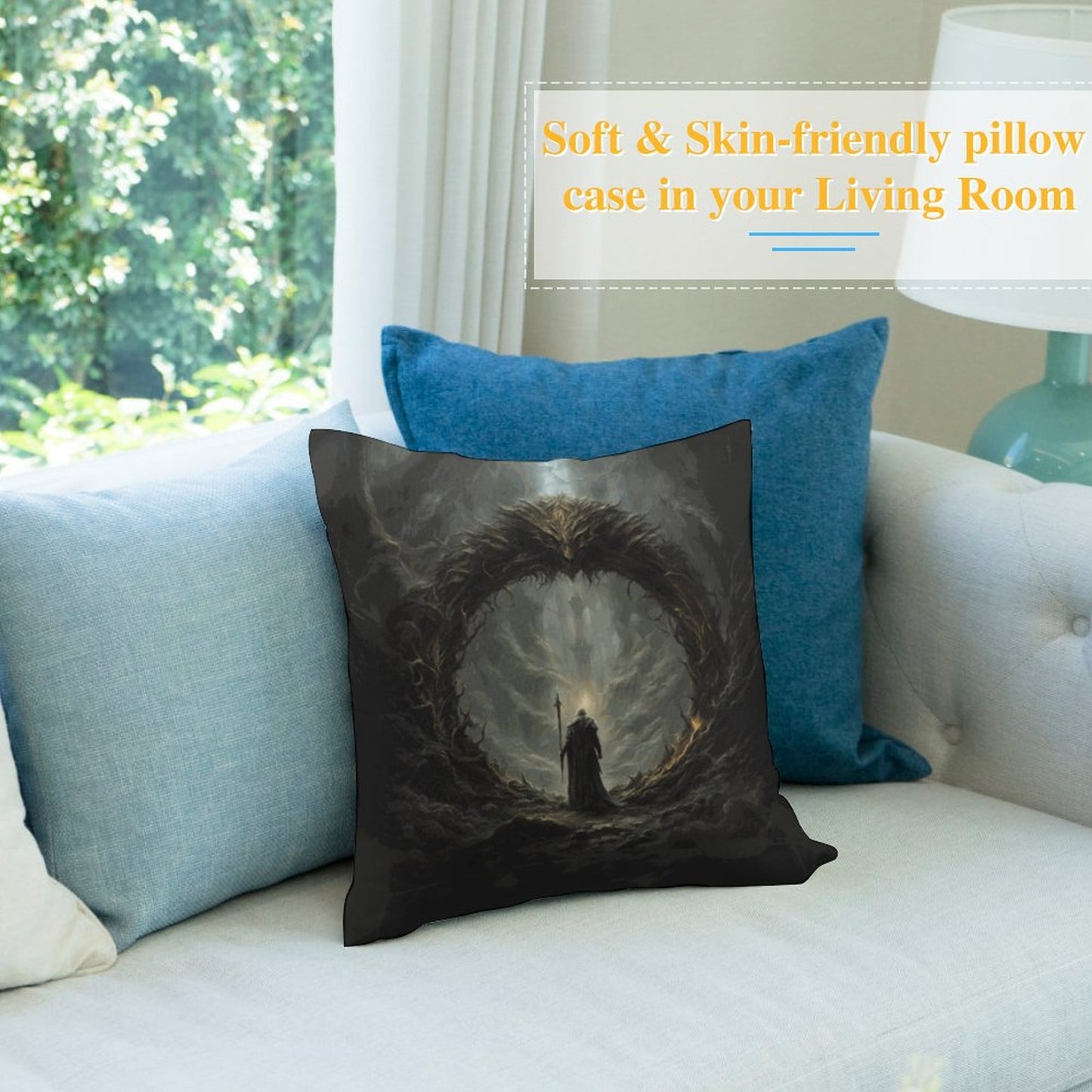 Elden Ring Gamer Plush Throw Pillow Cover: Dark Souls, Dragon Age Merch