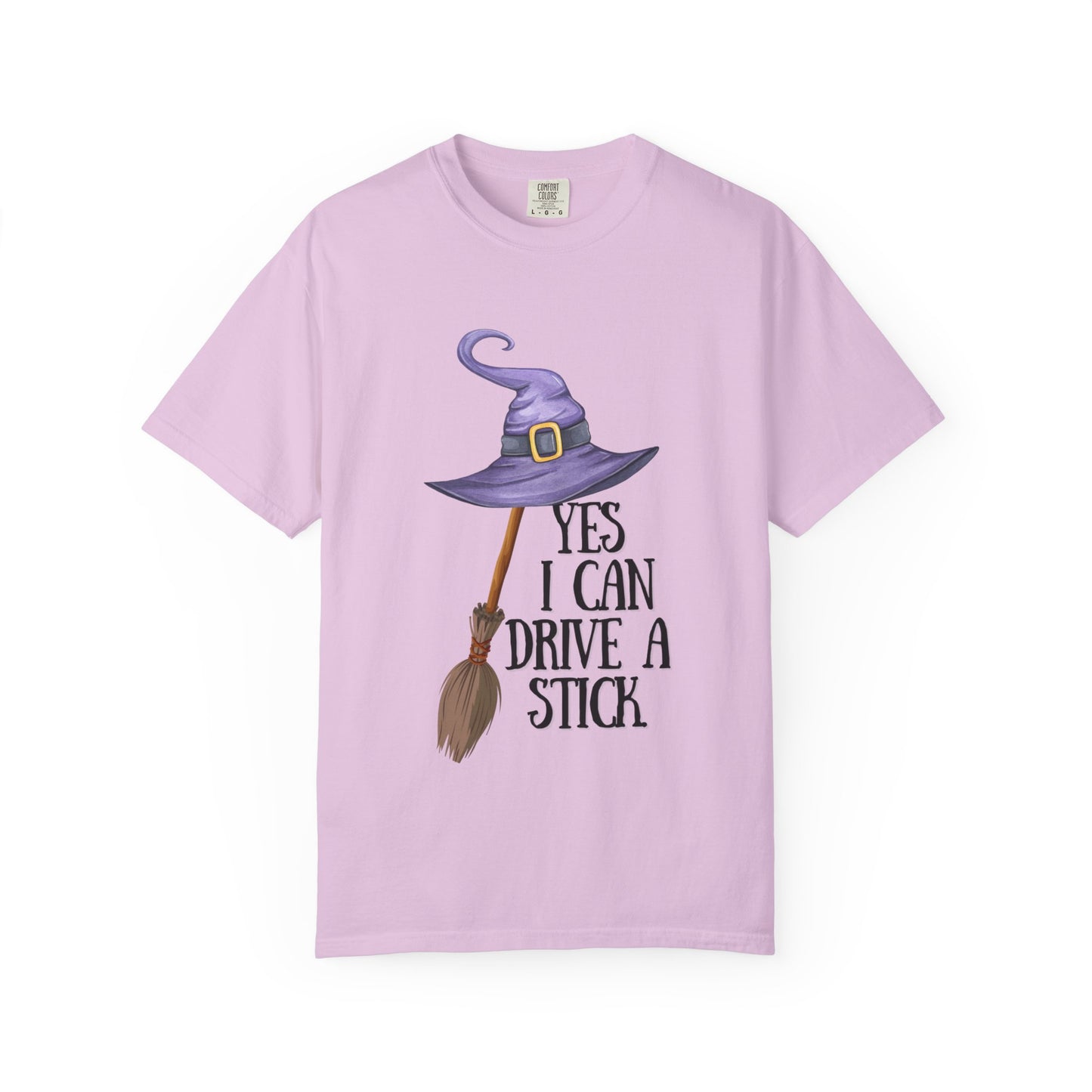 Whimsical Halloween T-Shirt | Yes I Can Drive A Stick | Fun Gift for Halloween, Unisex Tee, Fall Celebrations, Costume Party, Witchy Vibes