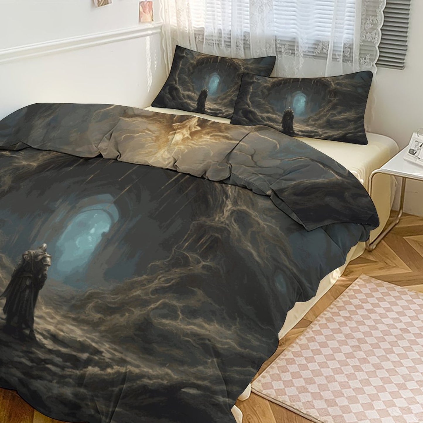 Elden Ring Warrior 3-Piece Bedding Set- Queen, gaming gift, goblincore decor