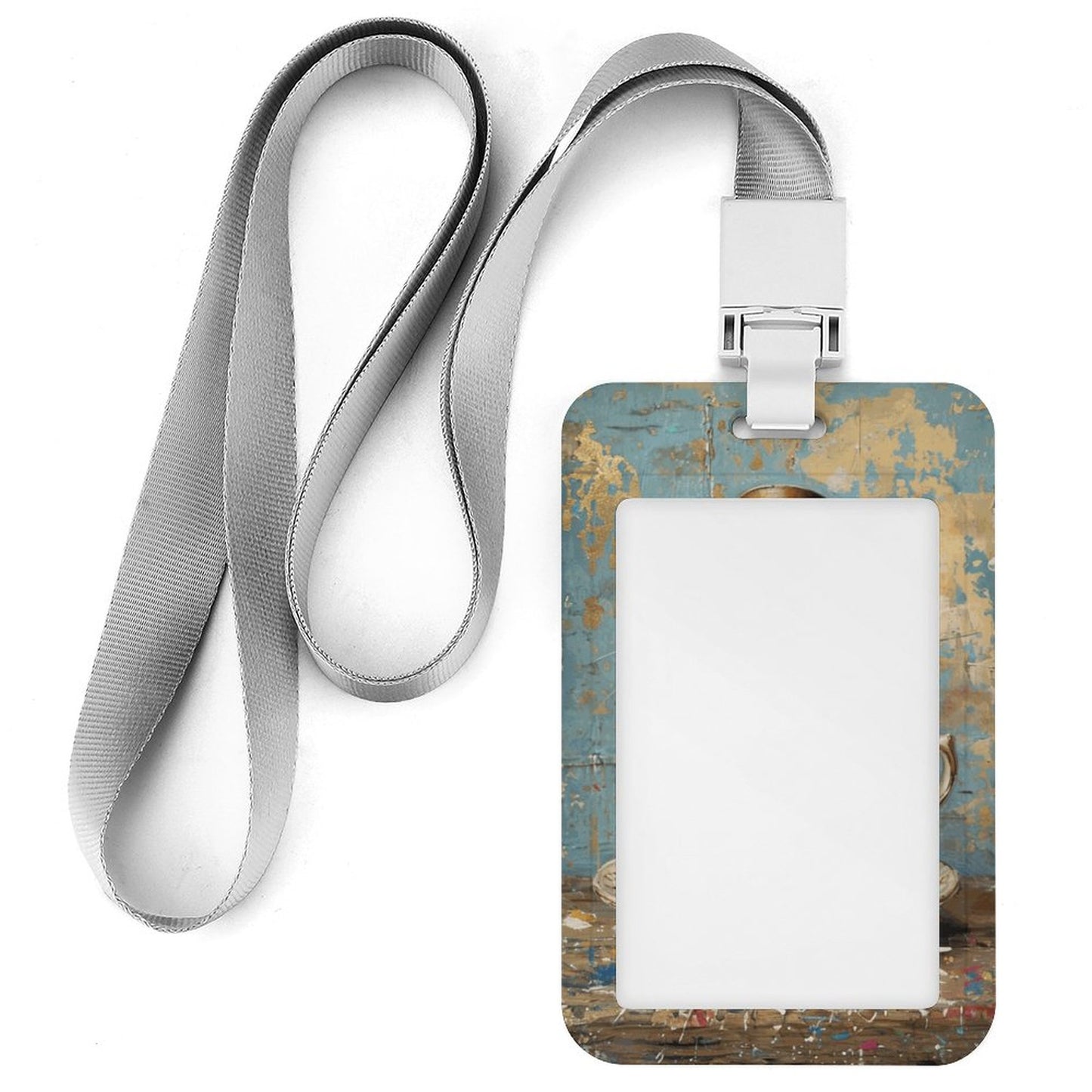 Mouse in Teacup Vertical ID Badge Holder