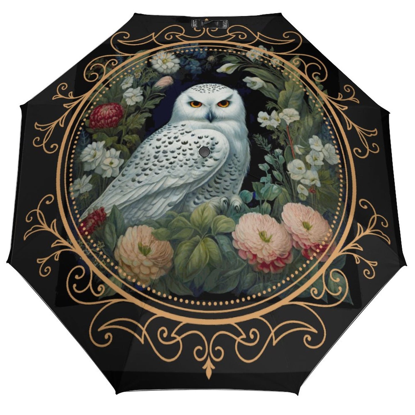 Cotagecore Owl Auto Umbrella with Printed Pattern Outside ZYS03-8K