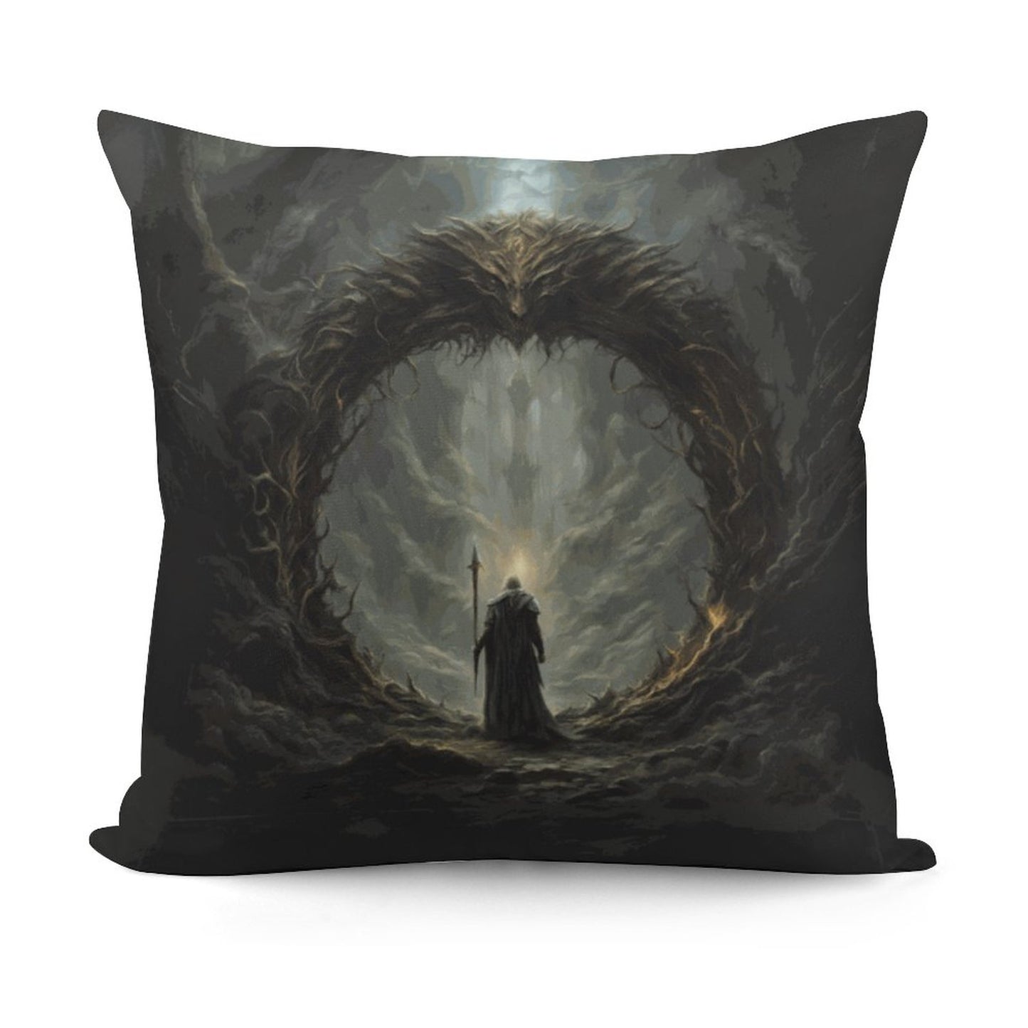 Elden Ring Gamer Plush Throw Pillow Cover: Dark Souls, Dragon Age Merch