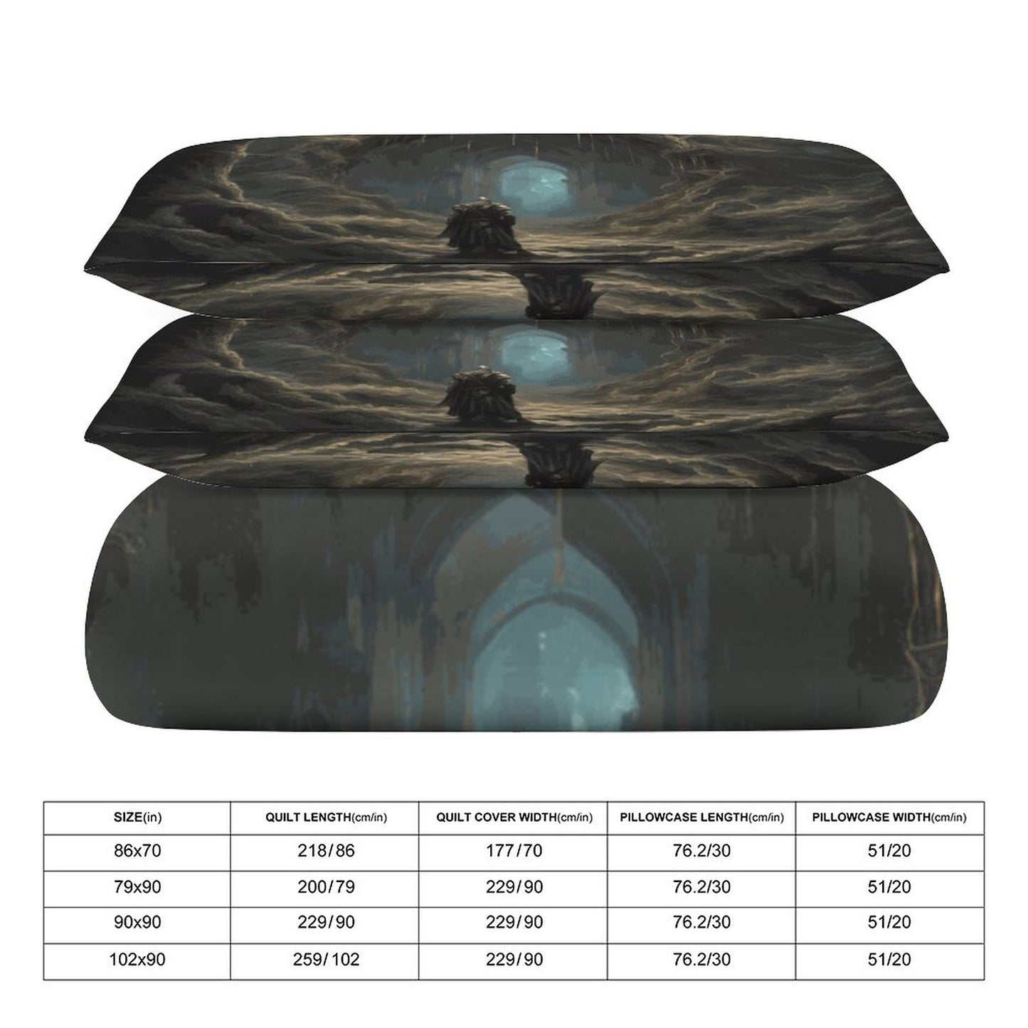 Elden Ring Warrior 3-Piece Bedding Set- Queen, gaming gift, goblincore decor