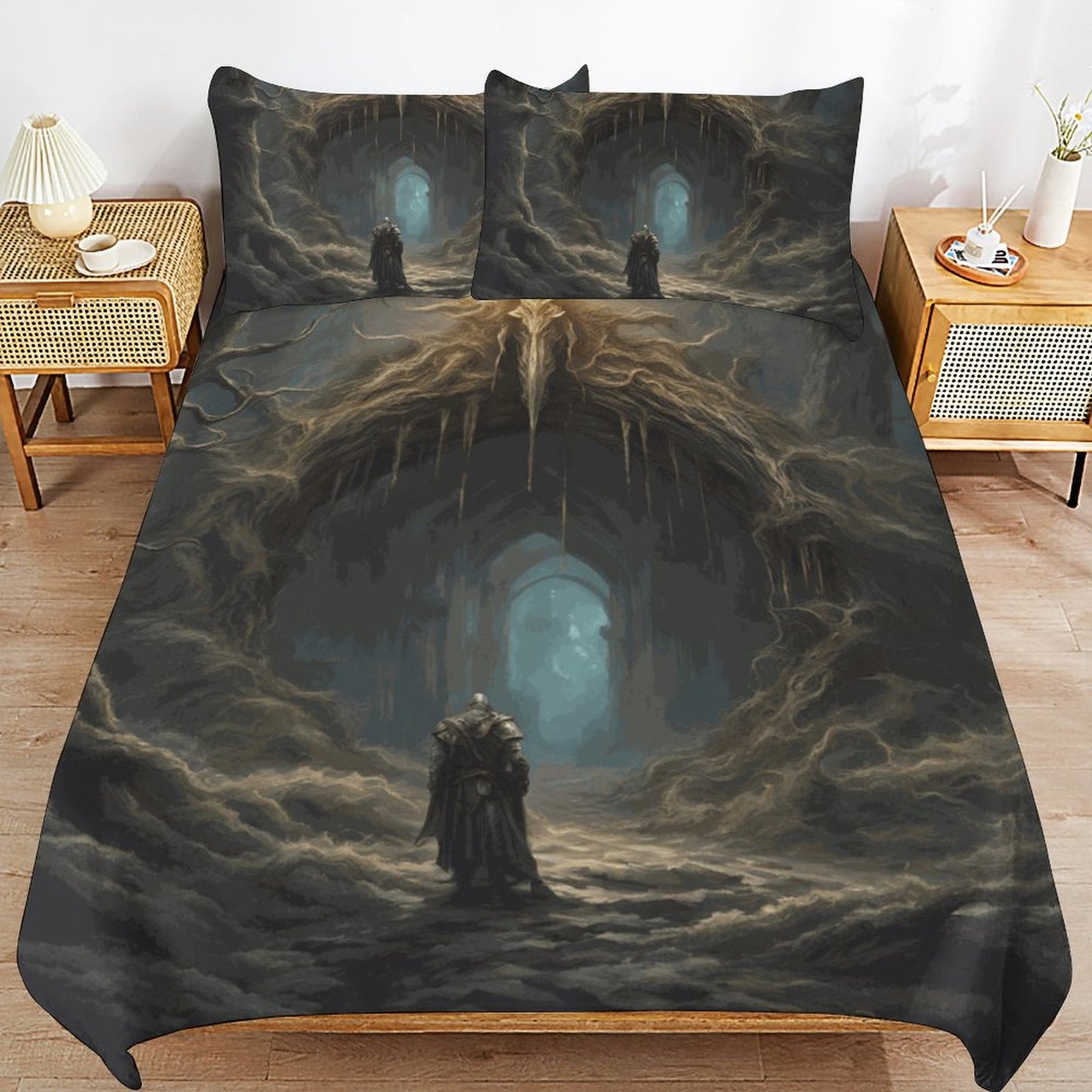 Elden Ring Warrior 3-Piece Bedding Set- Queen, gaming gift, goblincore decor
