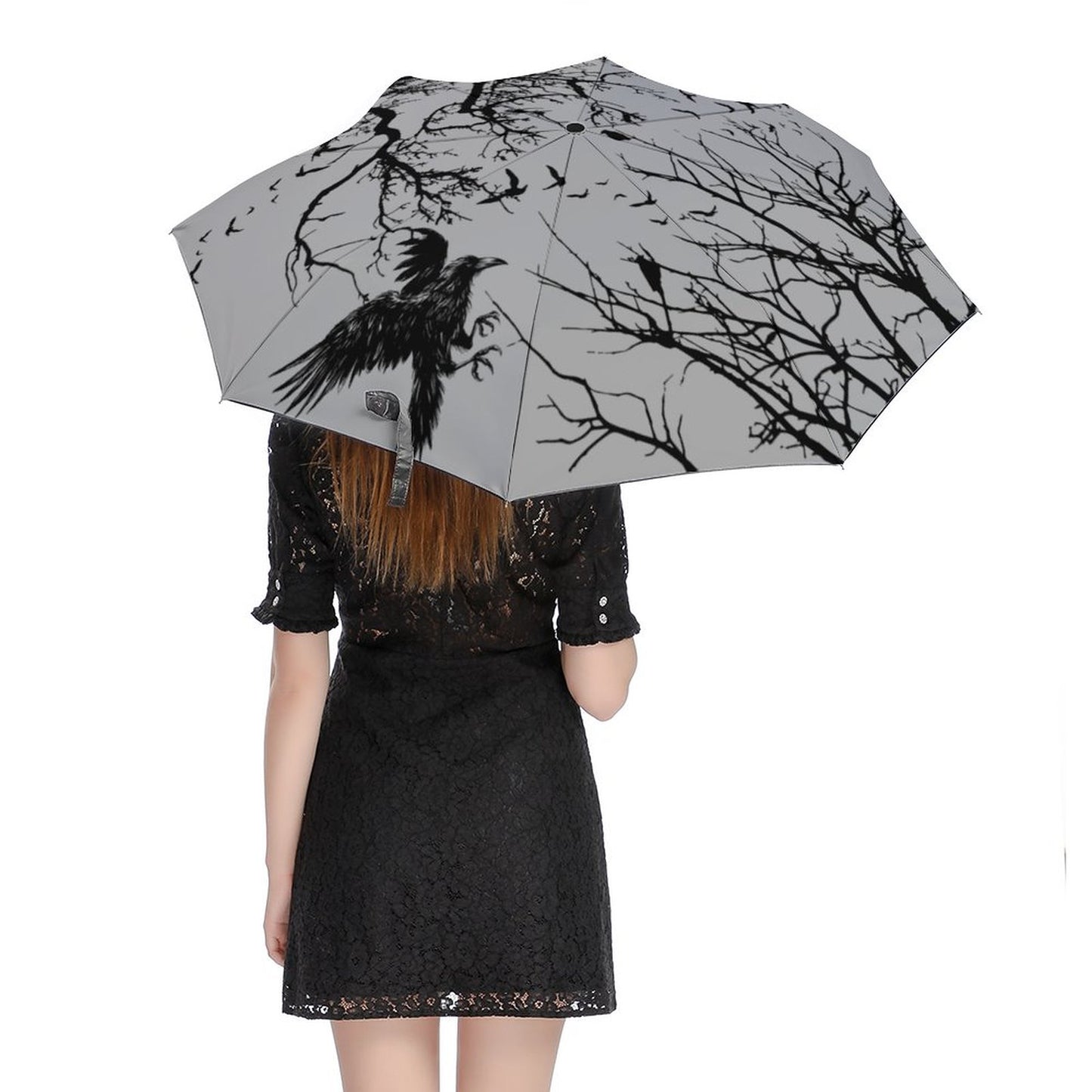 Mystic Crow Auto Umbrella with Printed Pattern Outside ZYS03-8K