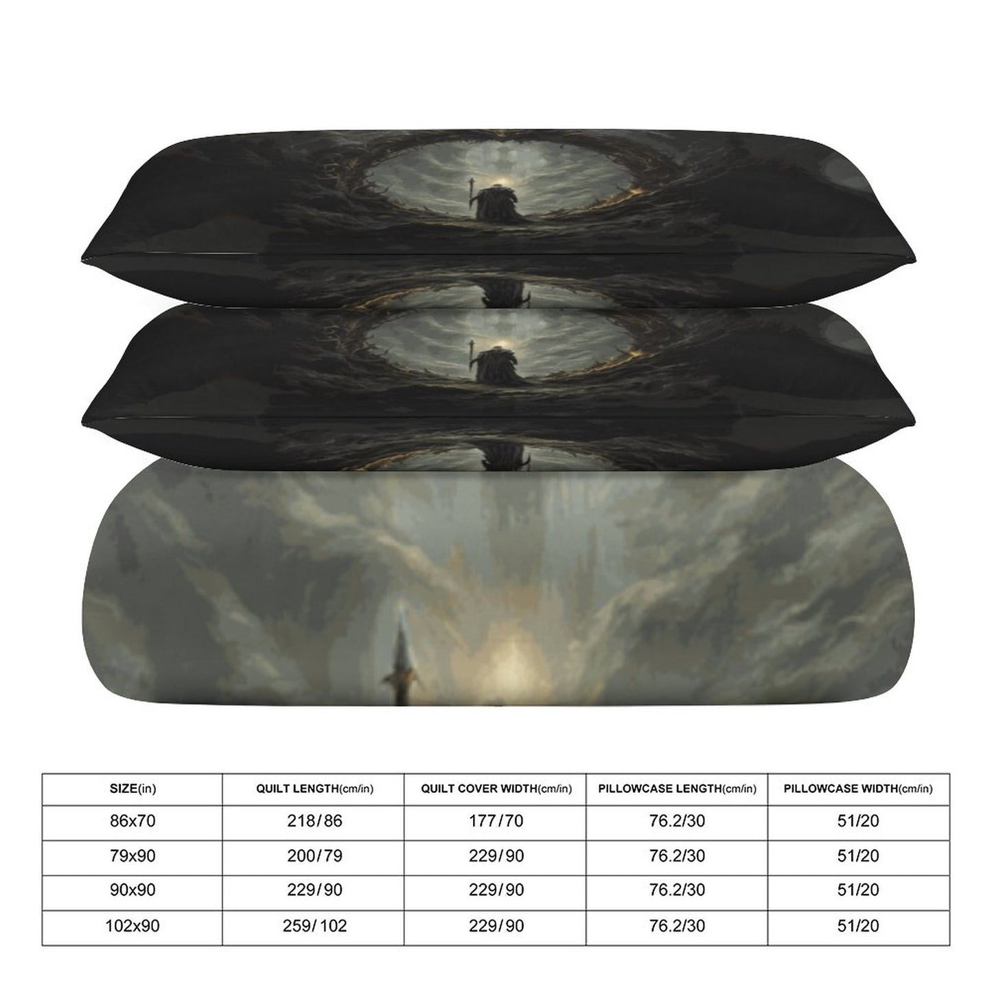 Age of Sigmor Bedding 3-Piece Bedding Set, Fantasy Gamer merch