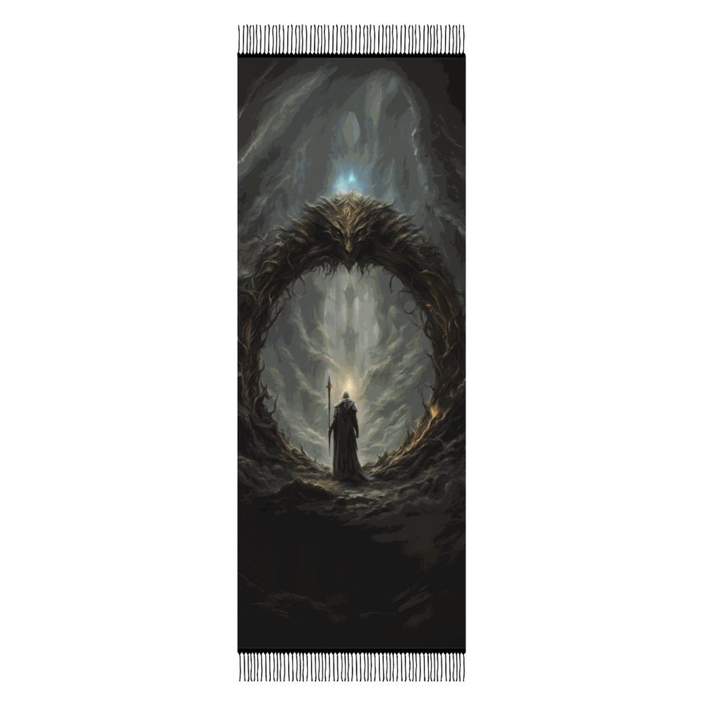 Age of Sigmor Tassel Scarf, Fantasy Gamer Scarf the essence of Sephiroth