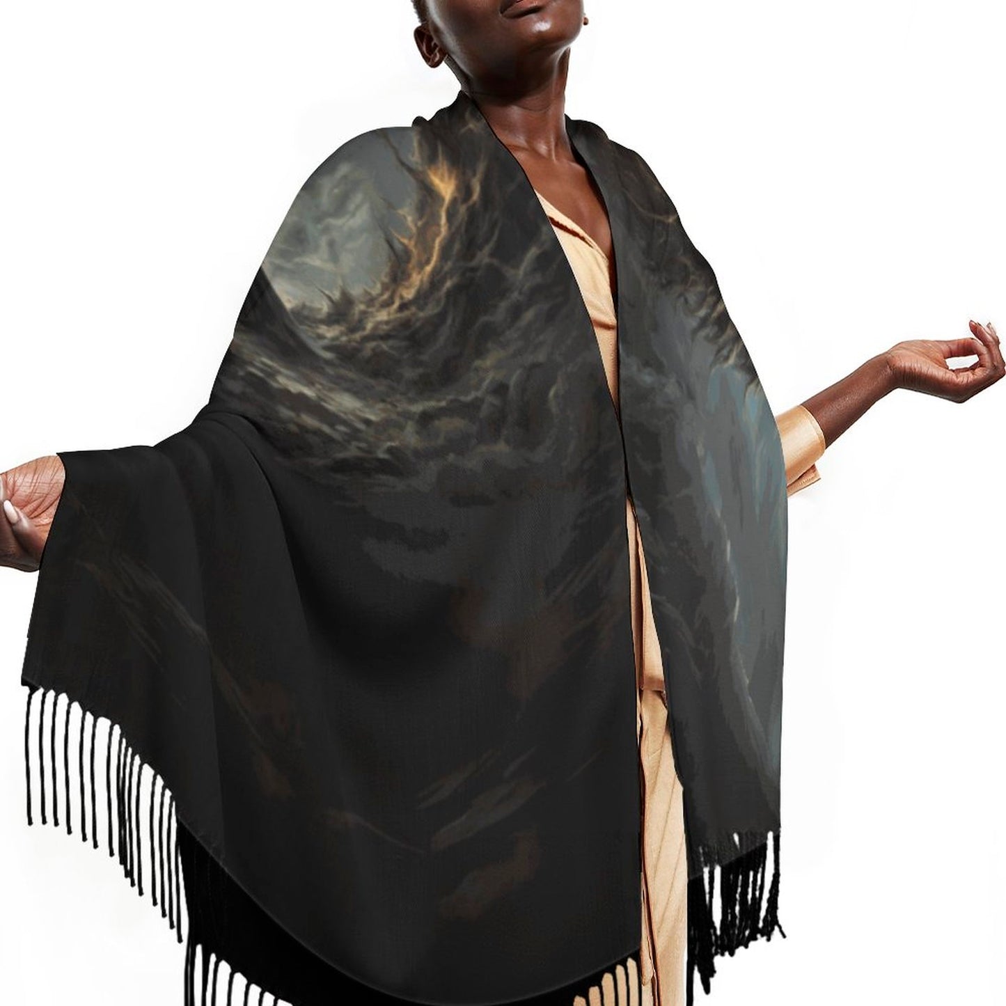 Age of Sigmor Tassel Scarf, Fantasy Gamer Scarf the essence of Sephiroth