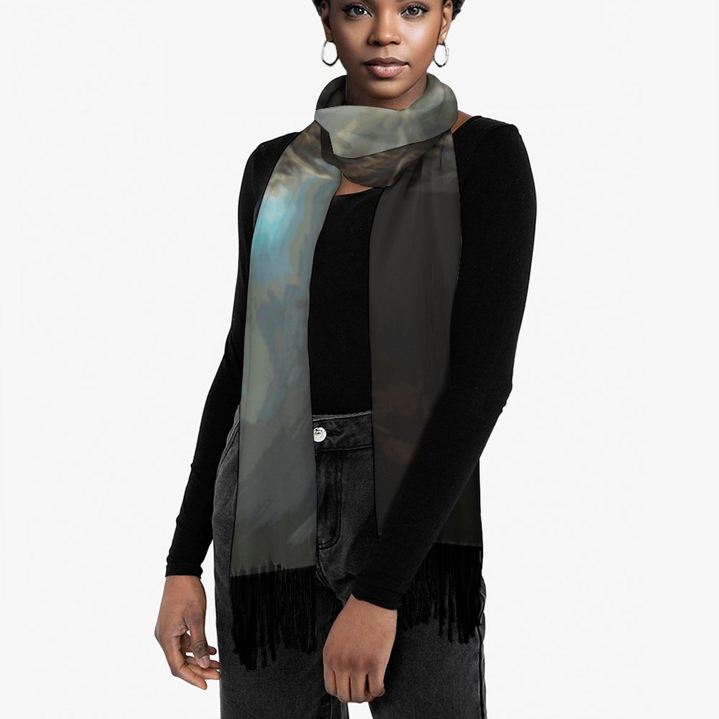 Age of Sigmor Tassel Scarf, Fantasy Gamer Scarf the essence of Sephiroth