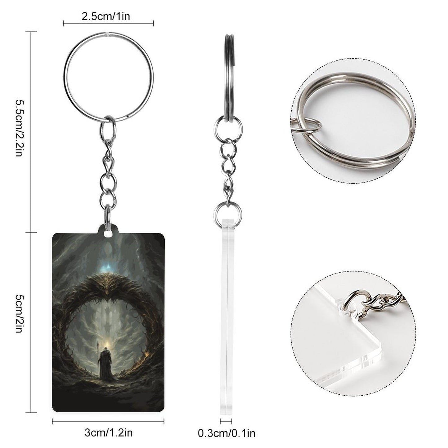 Age of Sigmor Warrior Acrylic Keychain, Elden Ring Warrior Acrylic Keychain