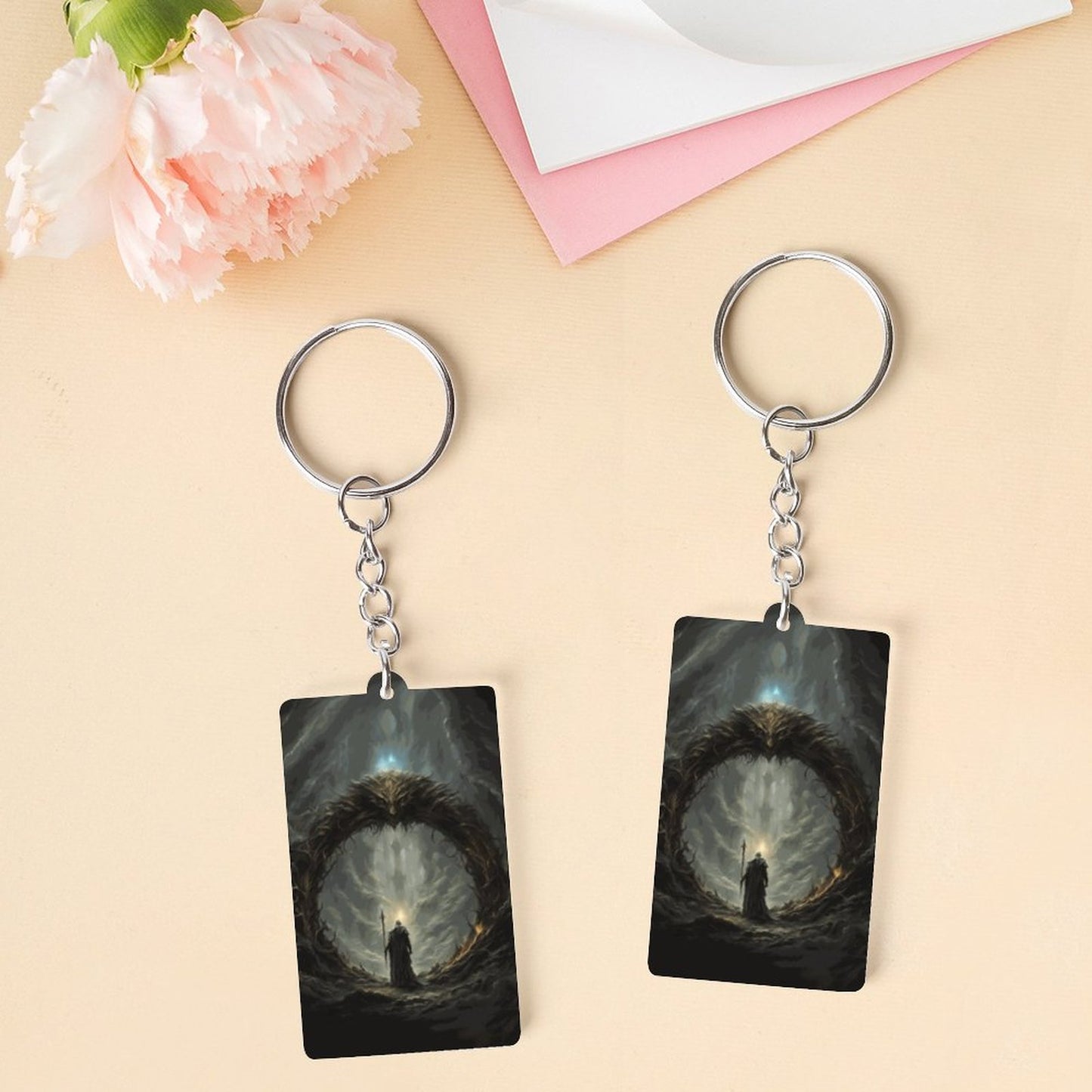 Age of Sigmor Warrior Acrylic Keychain, Elden Ring Warrior Acrylic Keychain