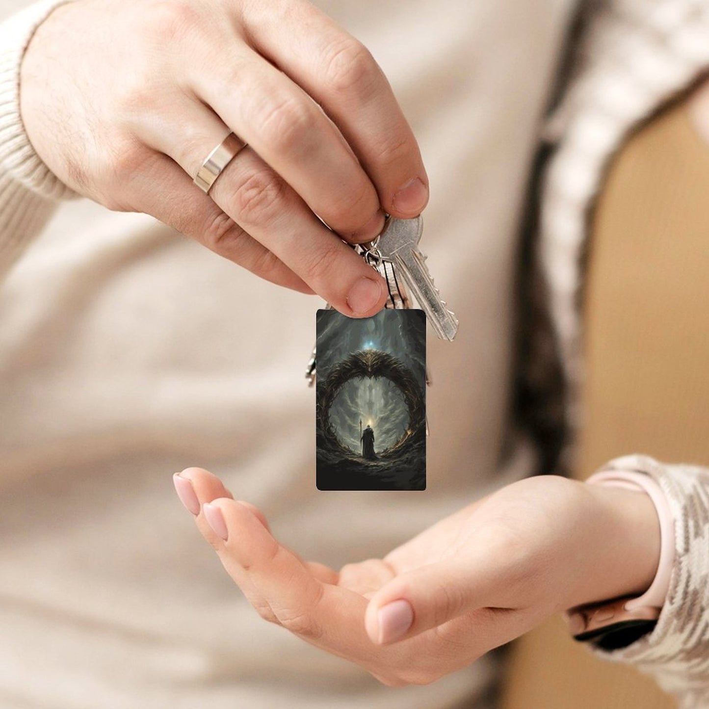 Age of Sigmor Warrior Acrylic Keychain, Elden Ring Warrior Acrylic Keychain