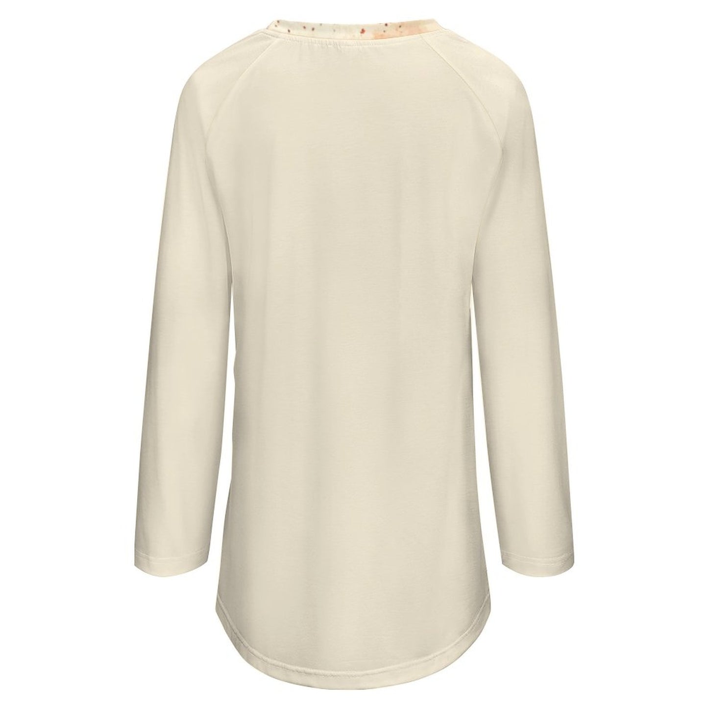 Beige long-sleeve top on a white background